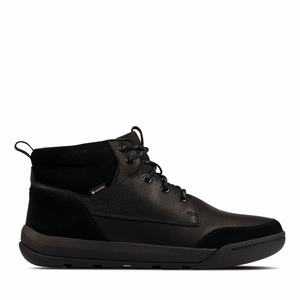 Boty Clarks Ashcombe Hi GORE-TEX Černé | 07TNAFLCR