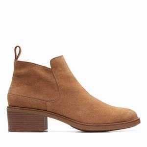 Boty Clarks Memi Zip Hnědé | 50SIYUTHM