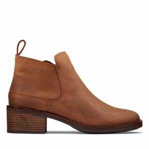 Boty Clarks Memi Zip Tmavě Hnědé | 21NQFVAZI