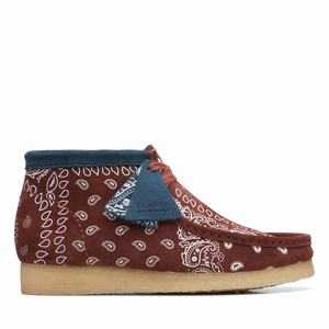 Boty Clarks Wallabee Boot Tmavě Červené | 90OGJAXYQ