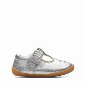 Obuv Clarks Roamer Star Toddler Stříbrné | 20EVQOZBH