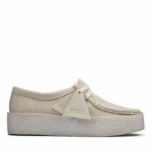 Originals Boty Clarks Wallabee Cup Bílé | 19QAHUMWL