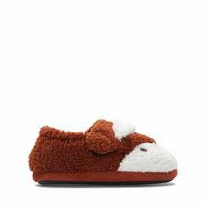 Pantofle Clarks Fluffy Snug Toddler Oranžové | 75ZHMGQCL