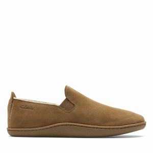 Pantofle Clarks Home Mocc Hnědé | 50RUCOIFW