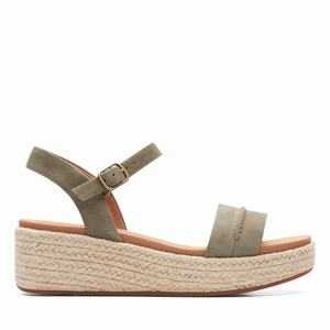 Sandály Clarks Kimmei Stitch Olivy Zelené | 95DYZTMUR