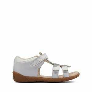 Sandály Clarks Zora Summer Toddler Bílé | 83FEPMHSA