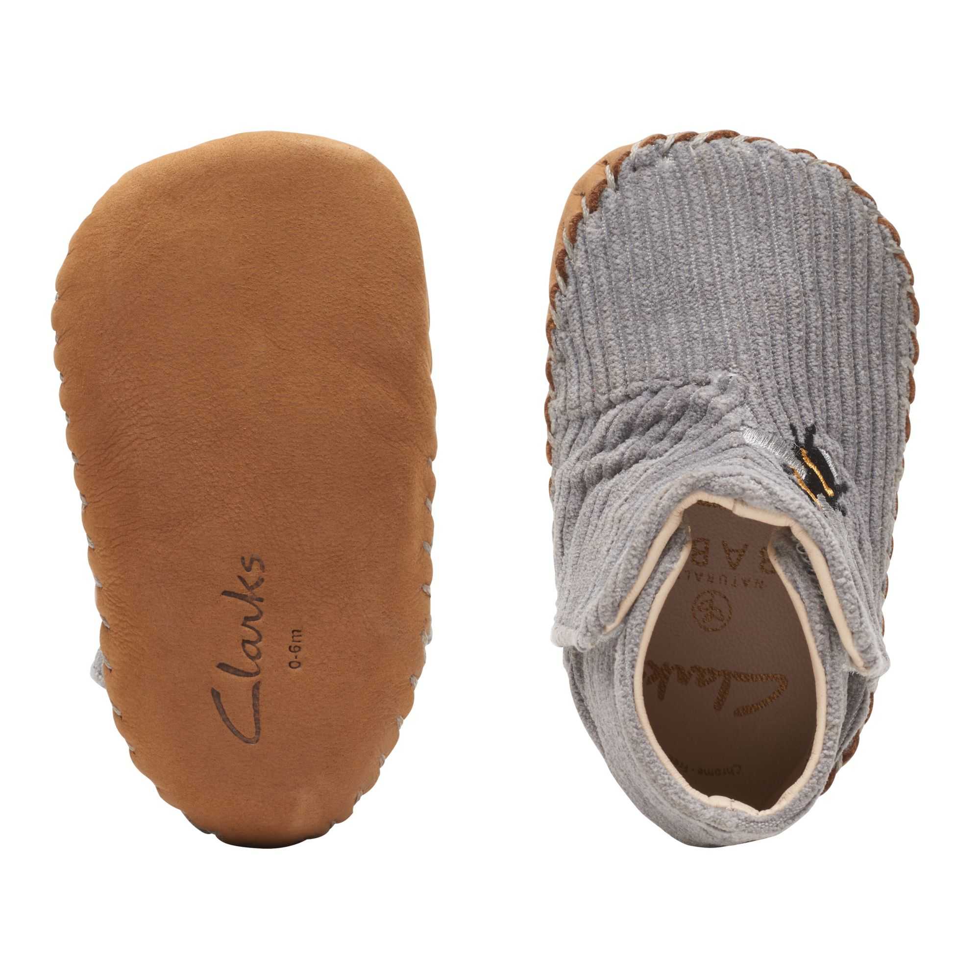 Boty Clarks Baby Solar Large Šedé | 36UQMXVOY