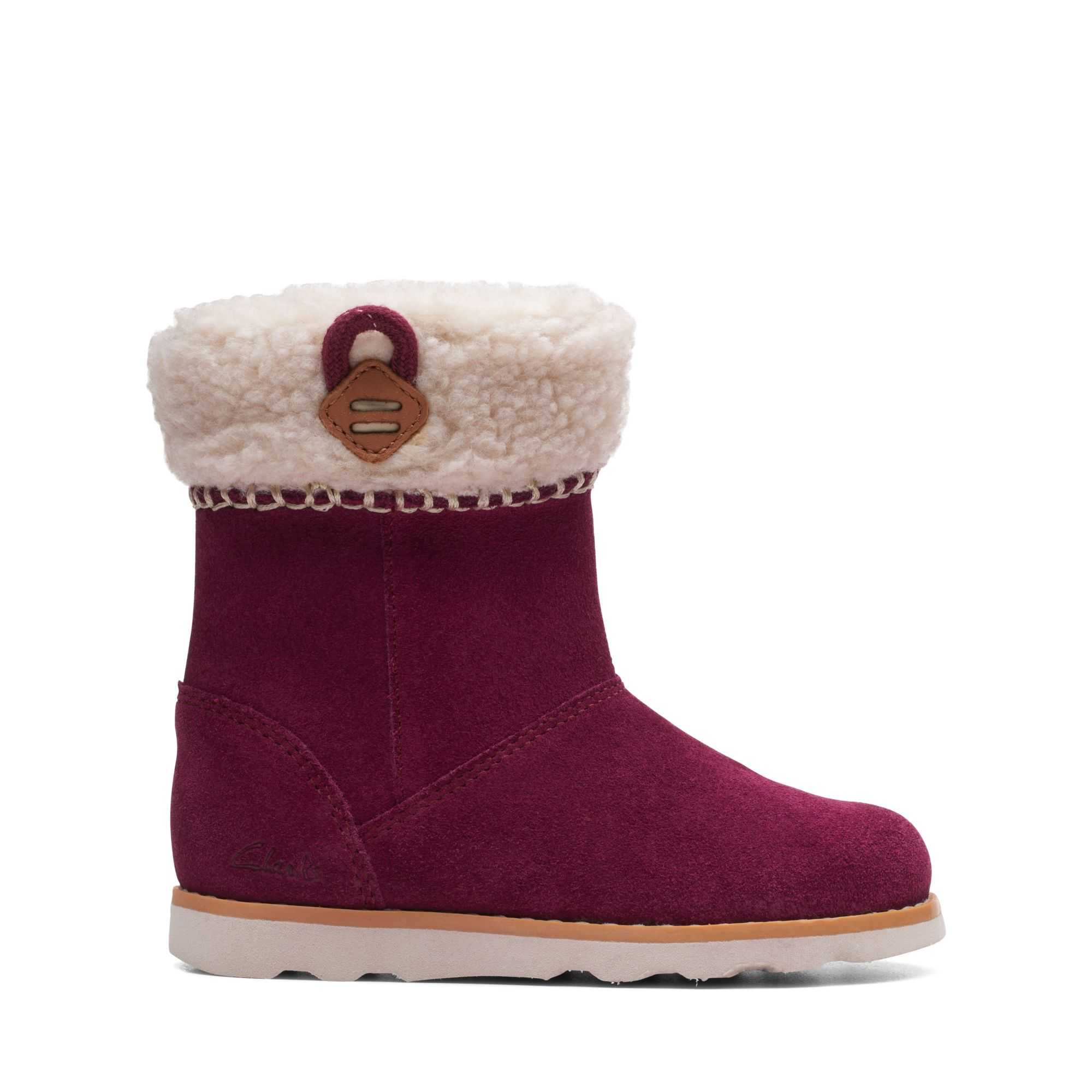 Boty Clarks Crown Loop Toddler Fialové | 02EGLTJAN