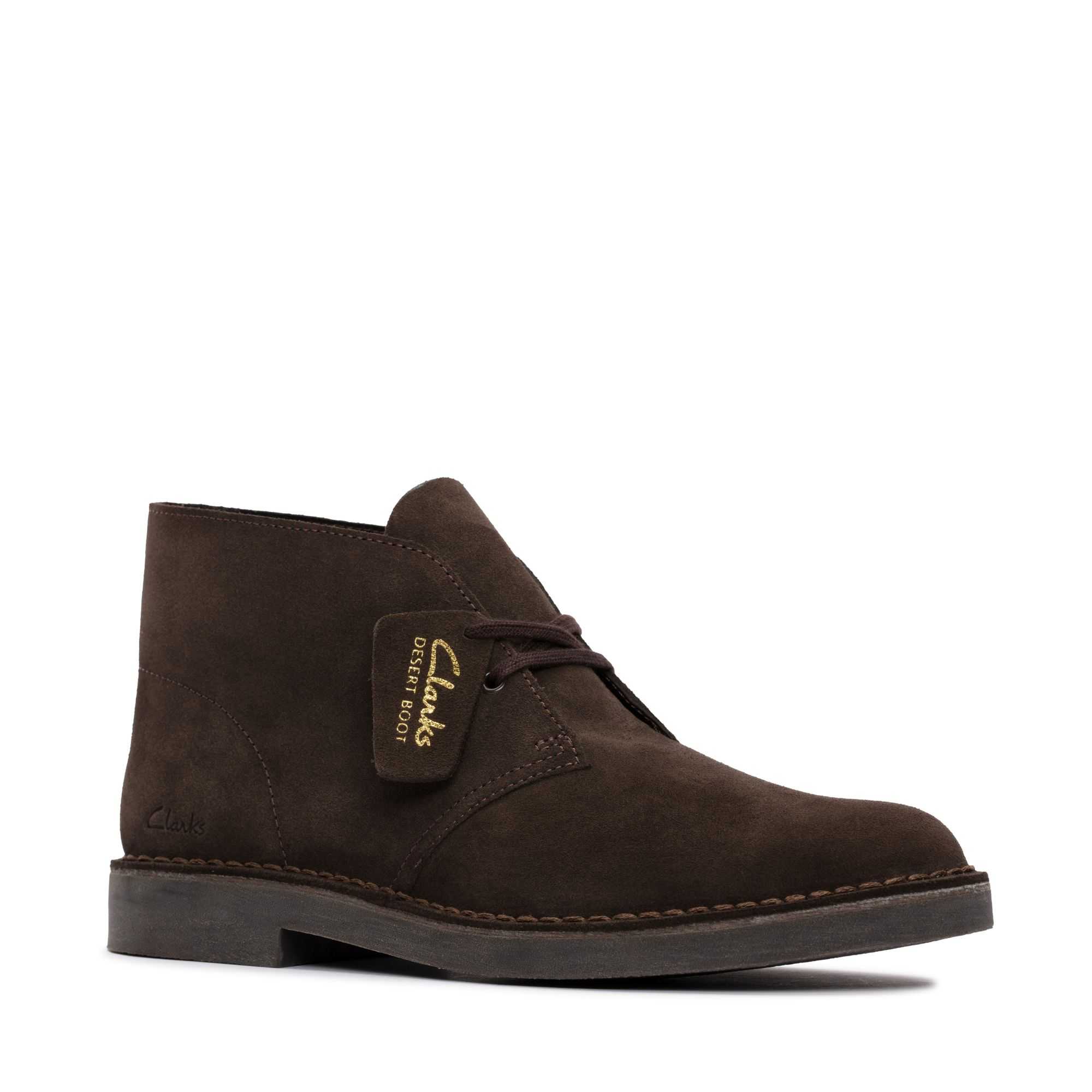 Boty Clarks Desert Boot Evo Tmavě Hnědé | 39PMUQSDN