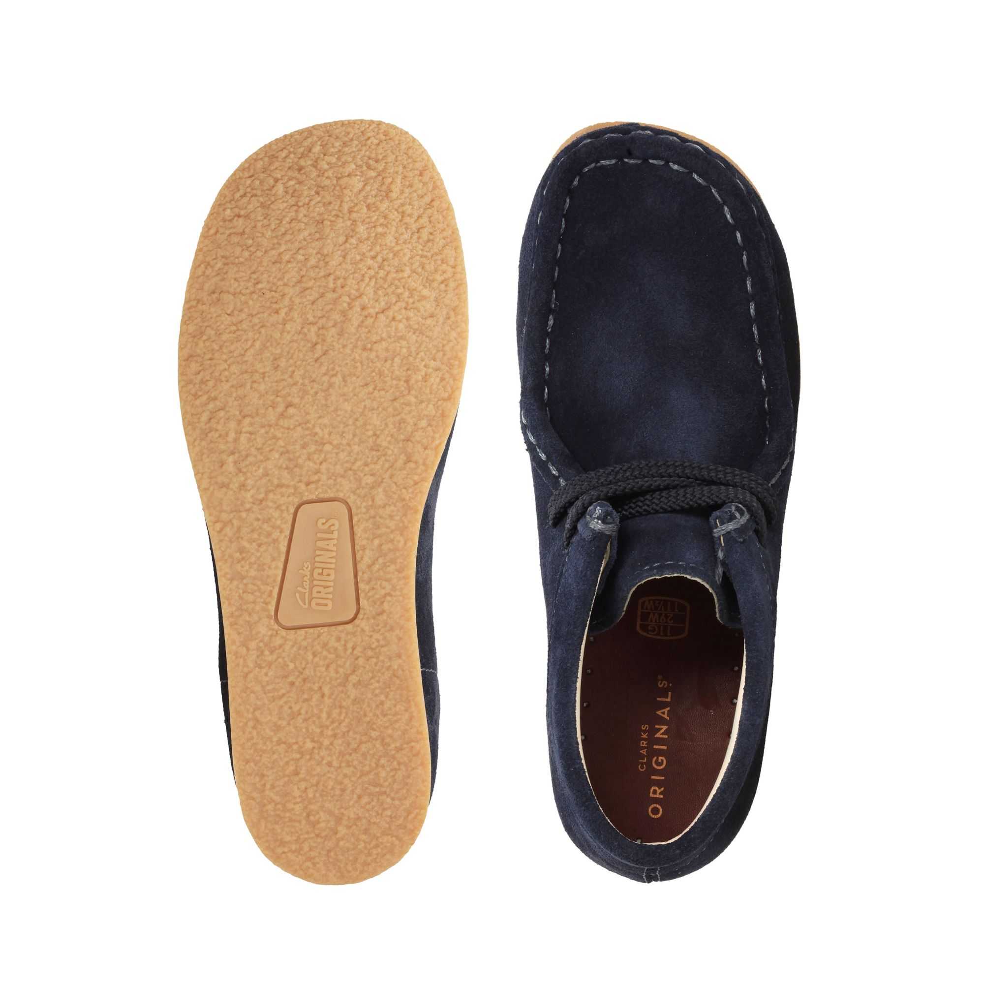 Boty Clarks Wallabee Boot Tmavě Blankyt | 74IZFPDEB