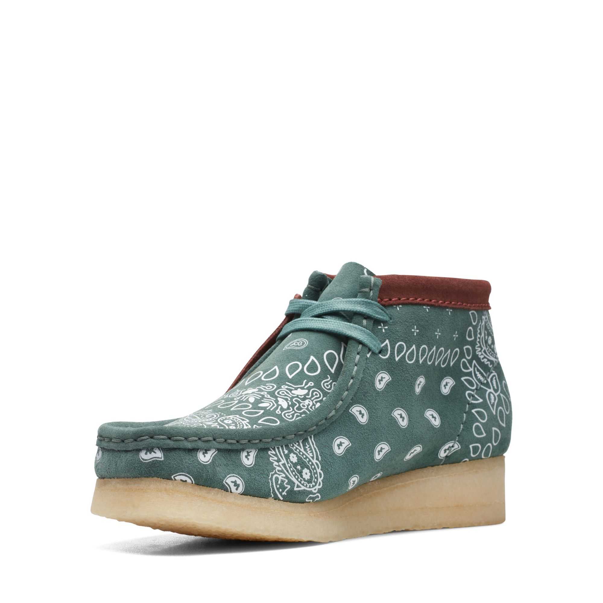 Boty Clarks Wallabee Boot Zelene | 75JGHNMUY