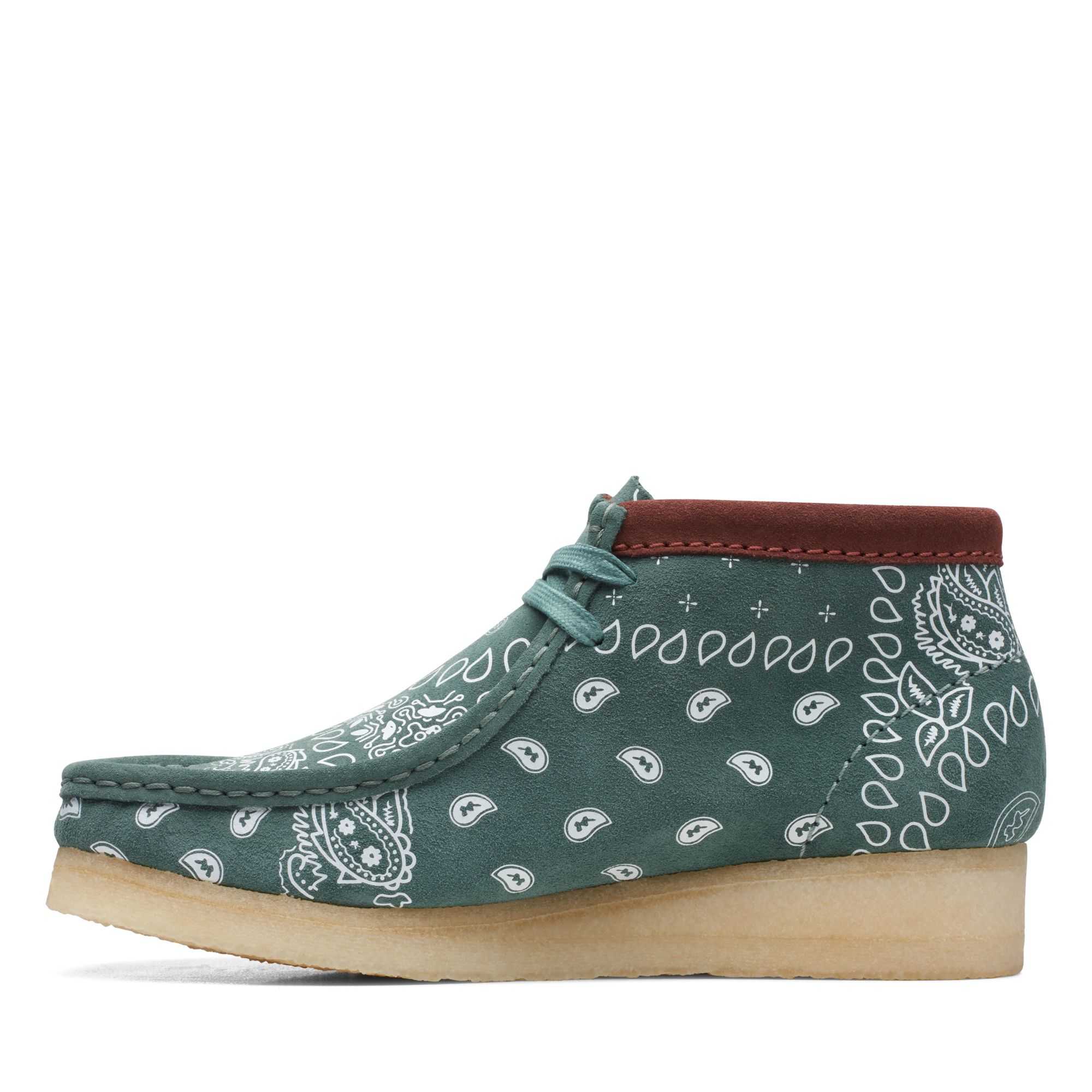 Boty Clarks Wallabee Boot Zelene | 75JGHNMUY