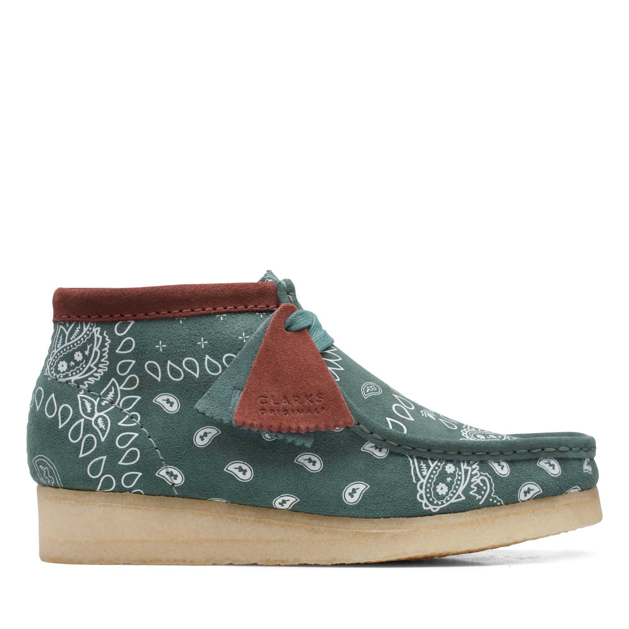 Boty Clarks Wallabee Boot Zelene | 75JGHNMUY