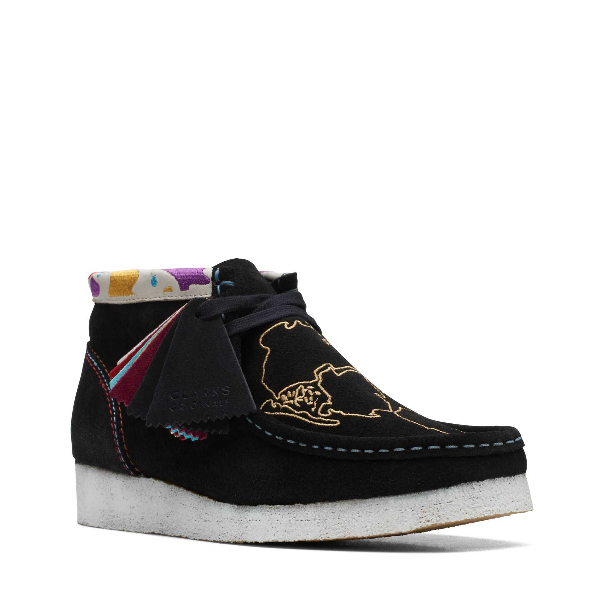 Boty Clarks Wallabee Boot Černé | 32NRBPCXL