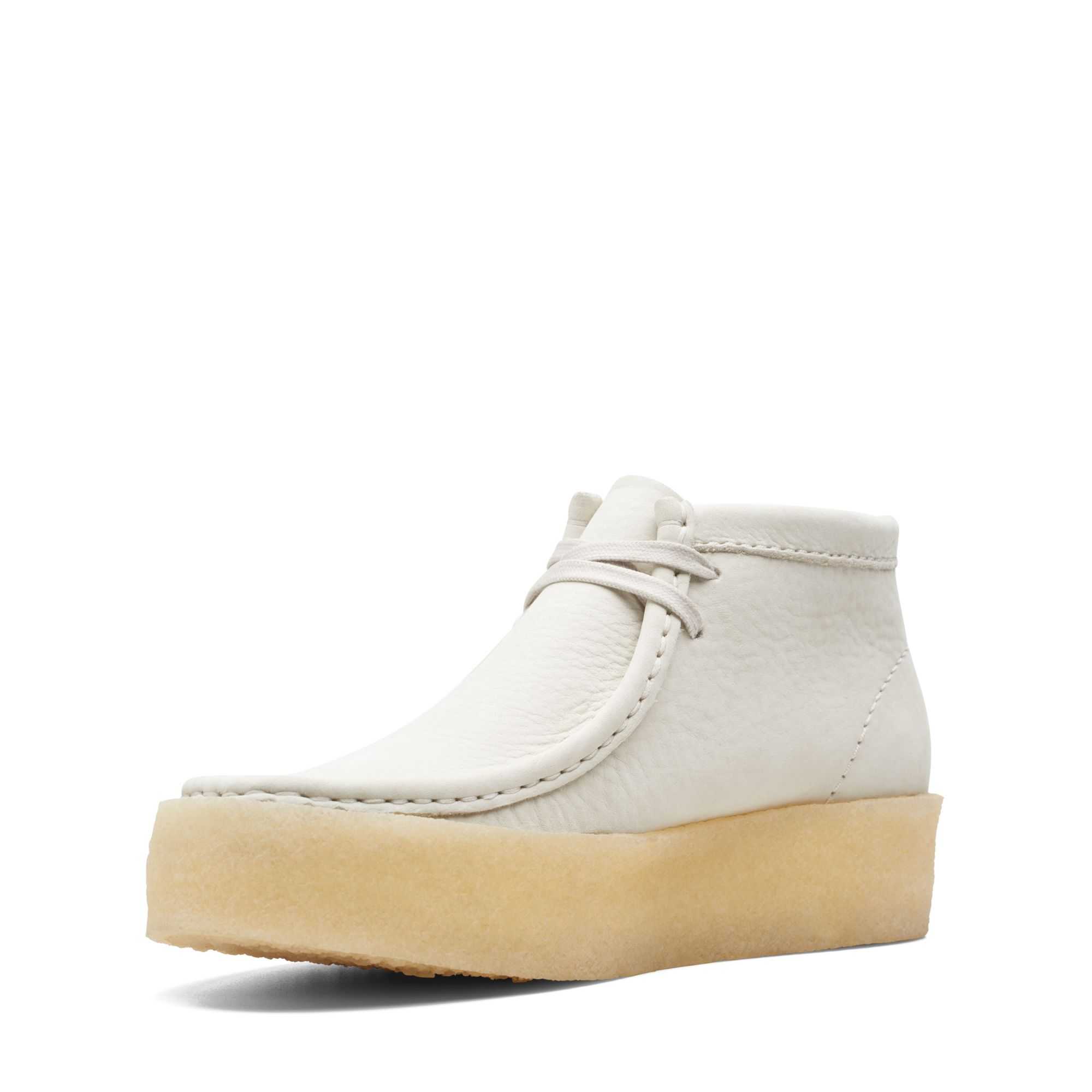 Boty Clarks Wallabee Cup Boot Bílé | 72WOHNESM