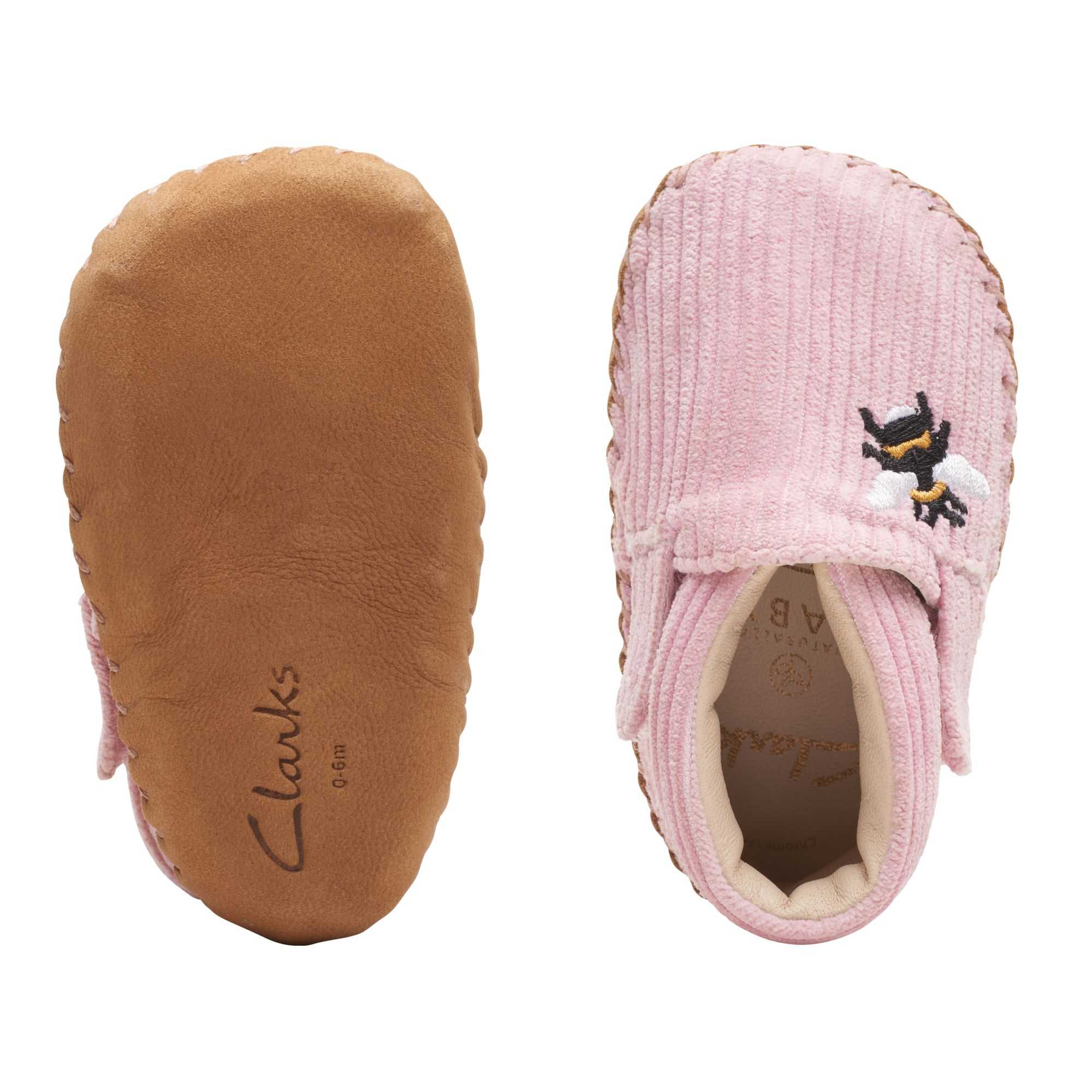 Obuv Clarks Baby Atlas Large Růžové | 10GTKAYEZ