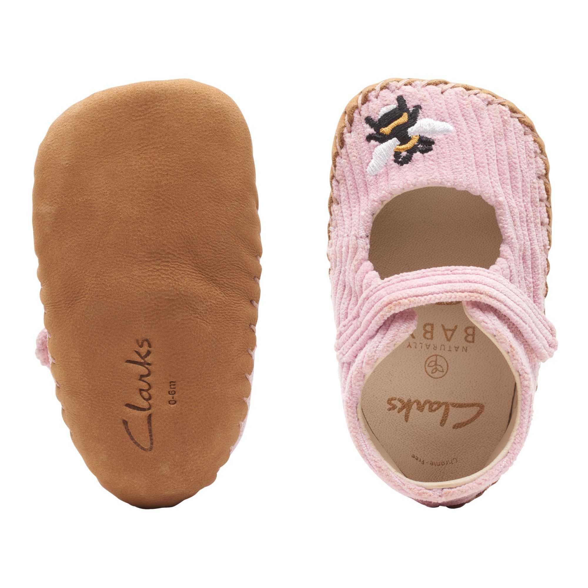 Obuv Clarks Baby Halo Large Růžové | 09WDCUOLE