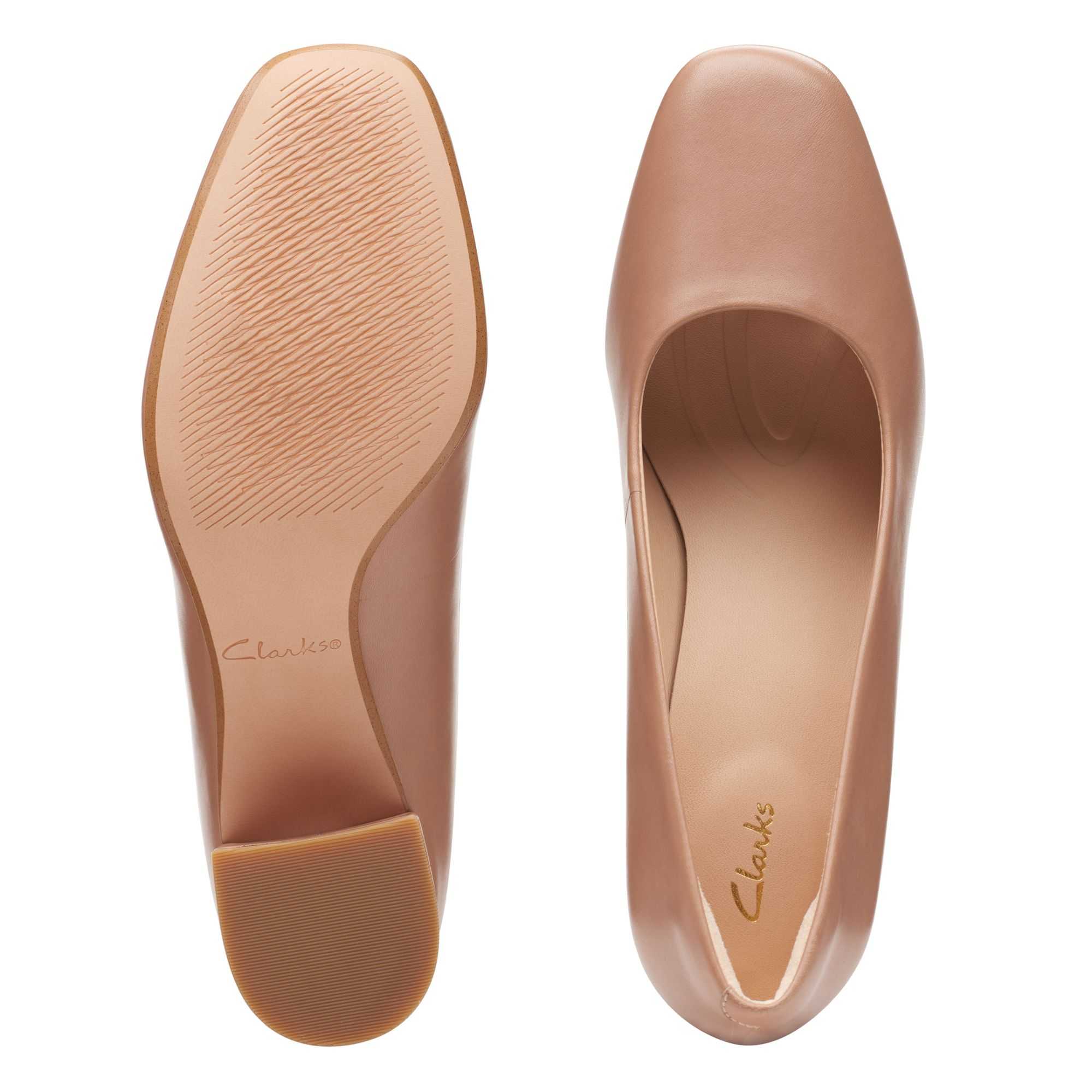 Obuv Clarks Sheer55 Court Hnědé | 86UXGLFRC