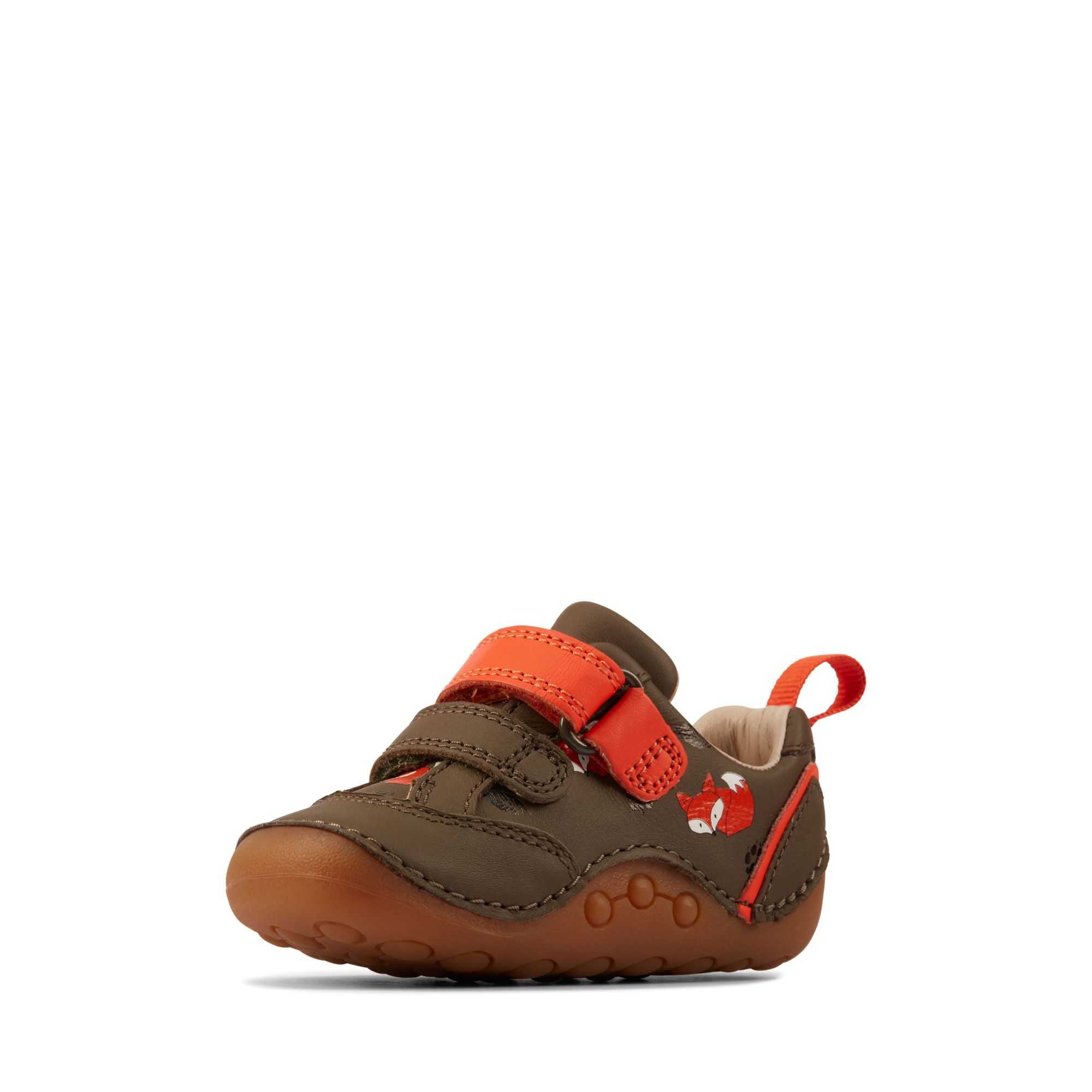 Obuv Clarks Tiny Cub Toddler Hnědožlutý | 45JBIWCAV