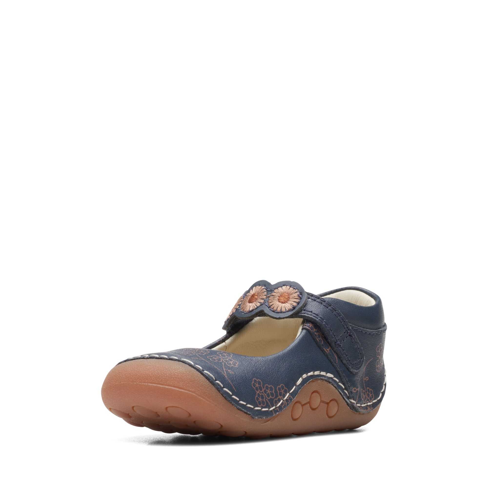 Obuv Clarks Tiny Flora Toddler Tmavě Blankyt | 53DUOFRLV