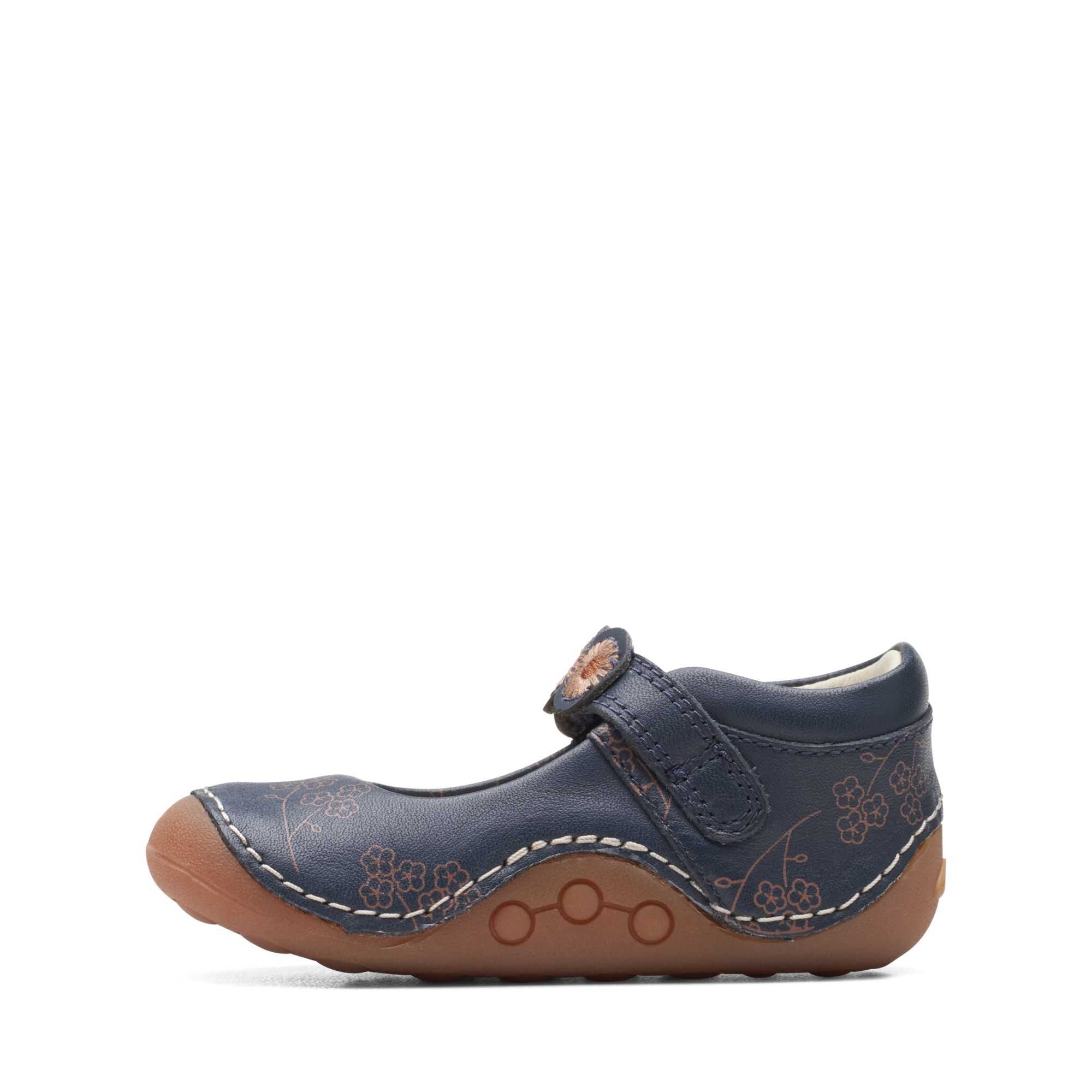 Obuv Clarks Tiny Flora Toddler Tmavě Blankyt | 53DUOFRLV