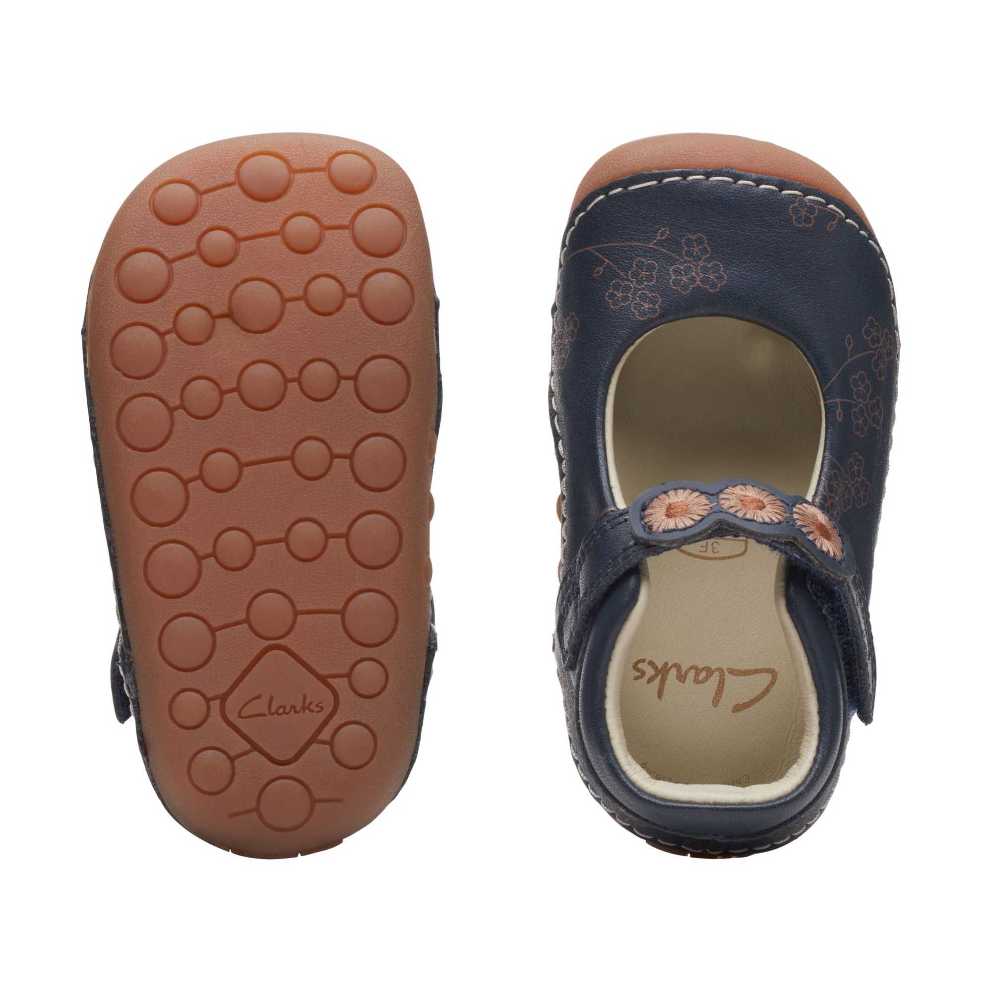 Obuv Clarks Tiny Flora Toddler Tmavě Blankyt | 53DUOFRLV