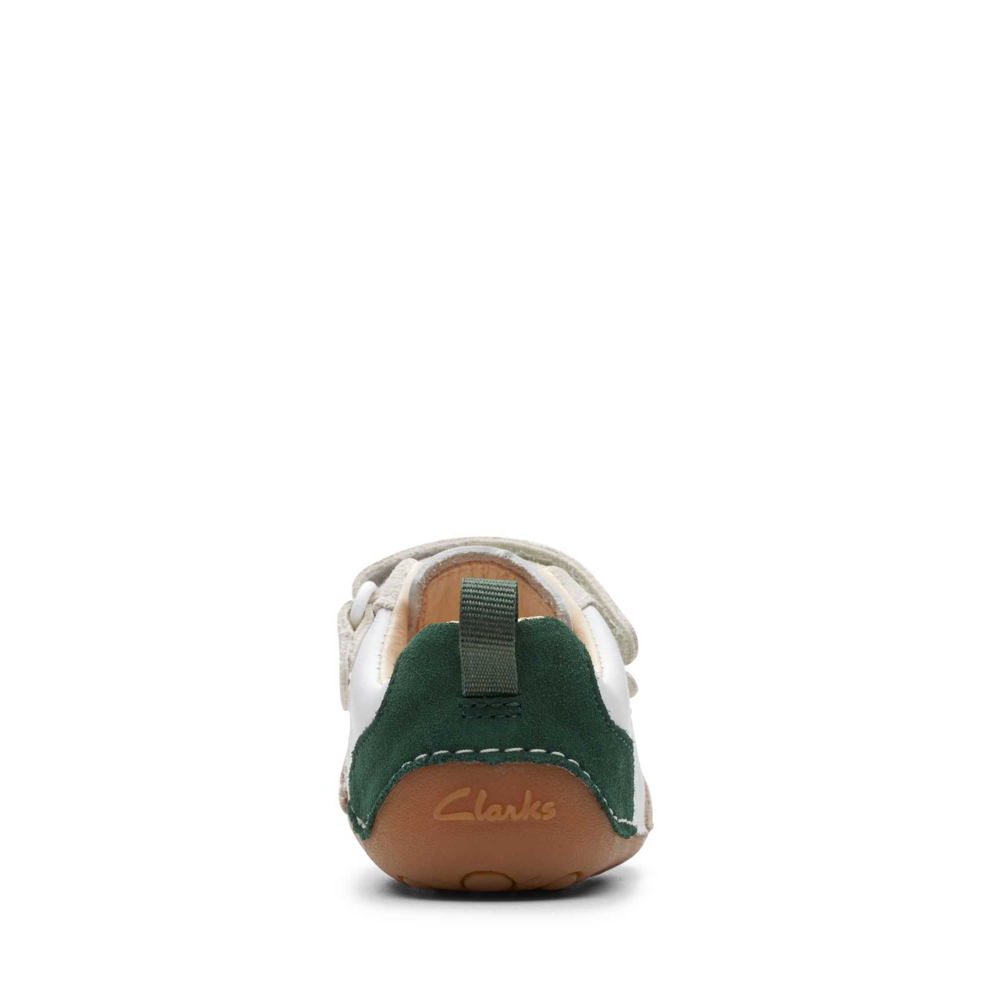 Obuv Clarks Tiny Hero Toddler Bílé Zelene | 41VNYUQGK