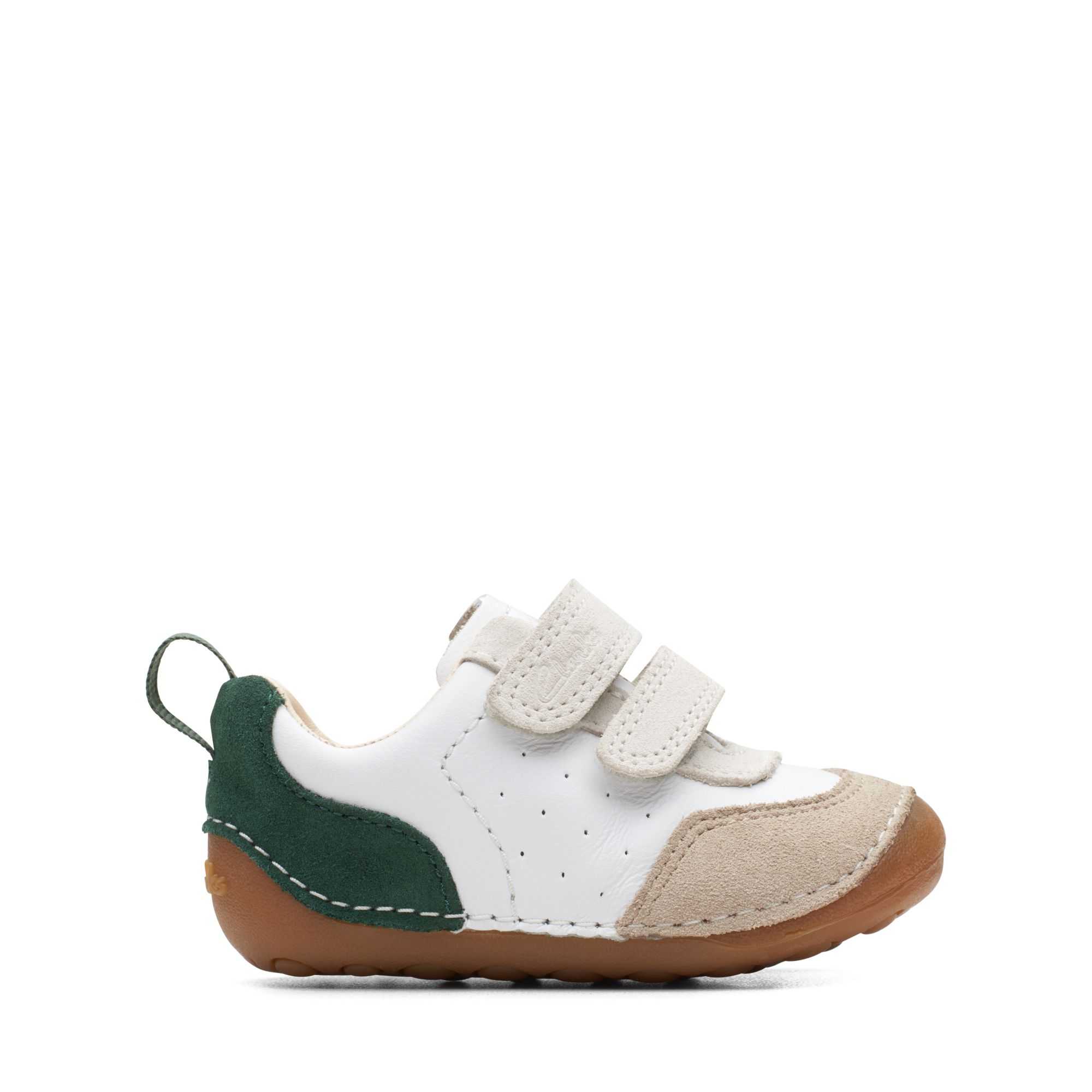 Obuv Clarks Tiny Hero Toddler Bílé Zelene | 41VNYUQGK