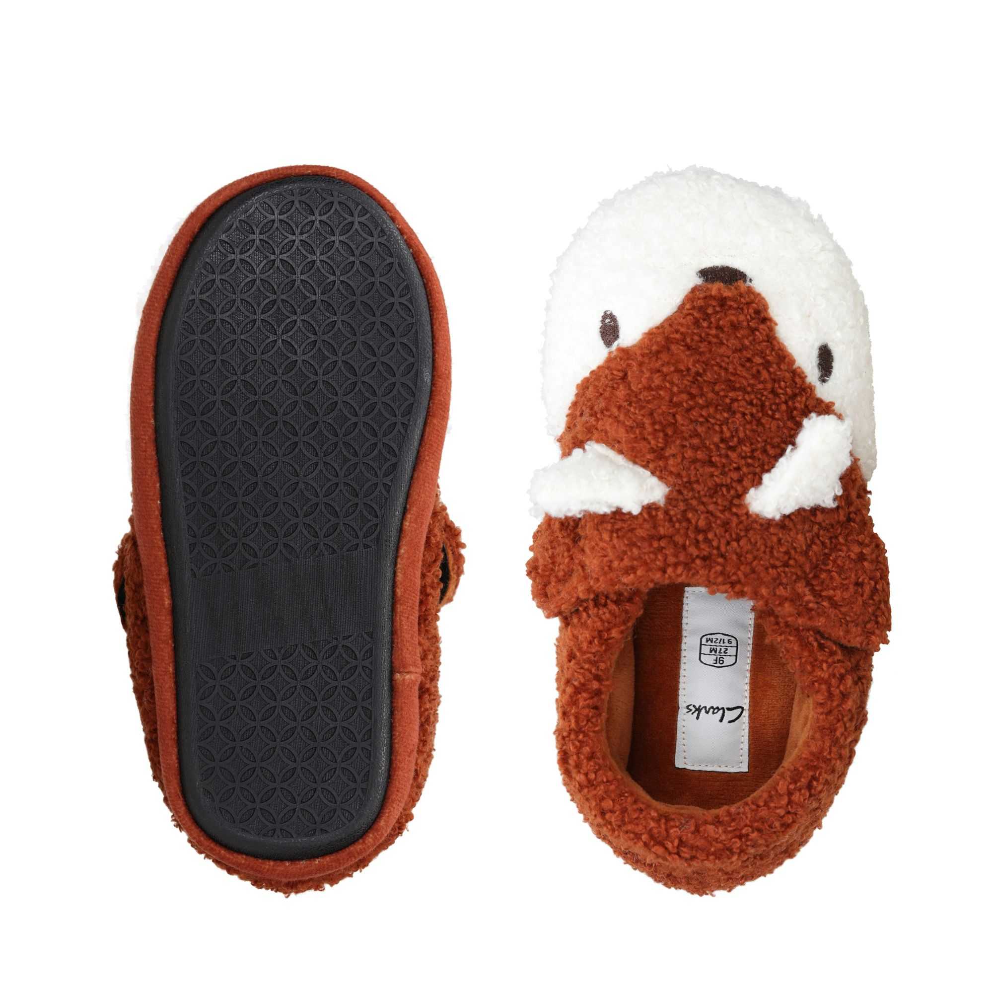 Pantofle Clarks Fluffy Snug Toddler Oranžové | 75ZHMGQCL