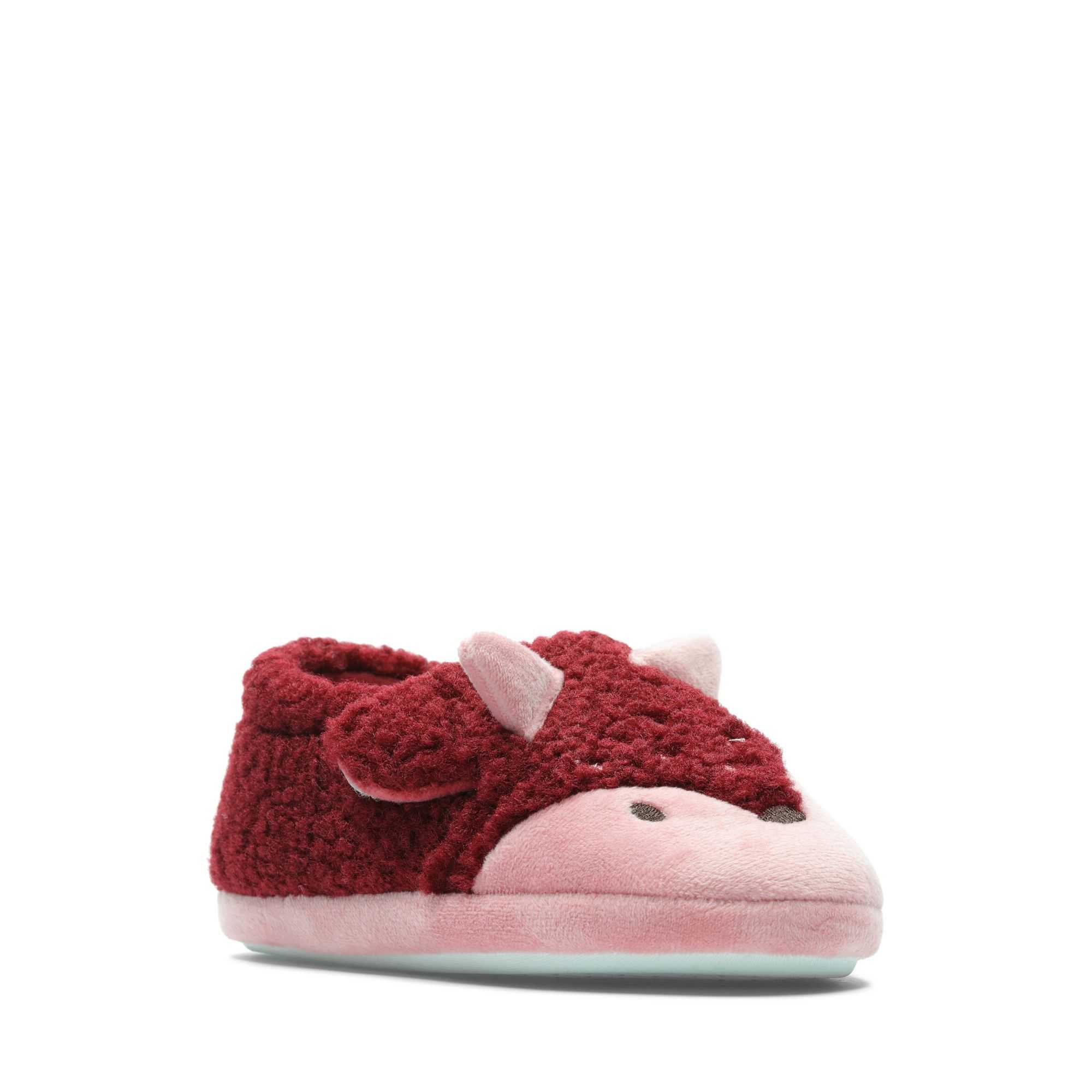 Pantofle Clarks Fluffy Snug Toddler Růžové | 32IRFZPYB