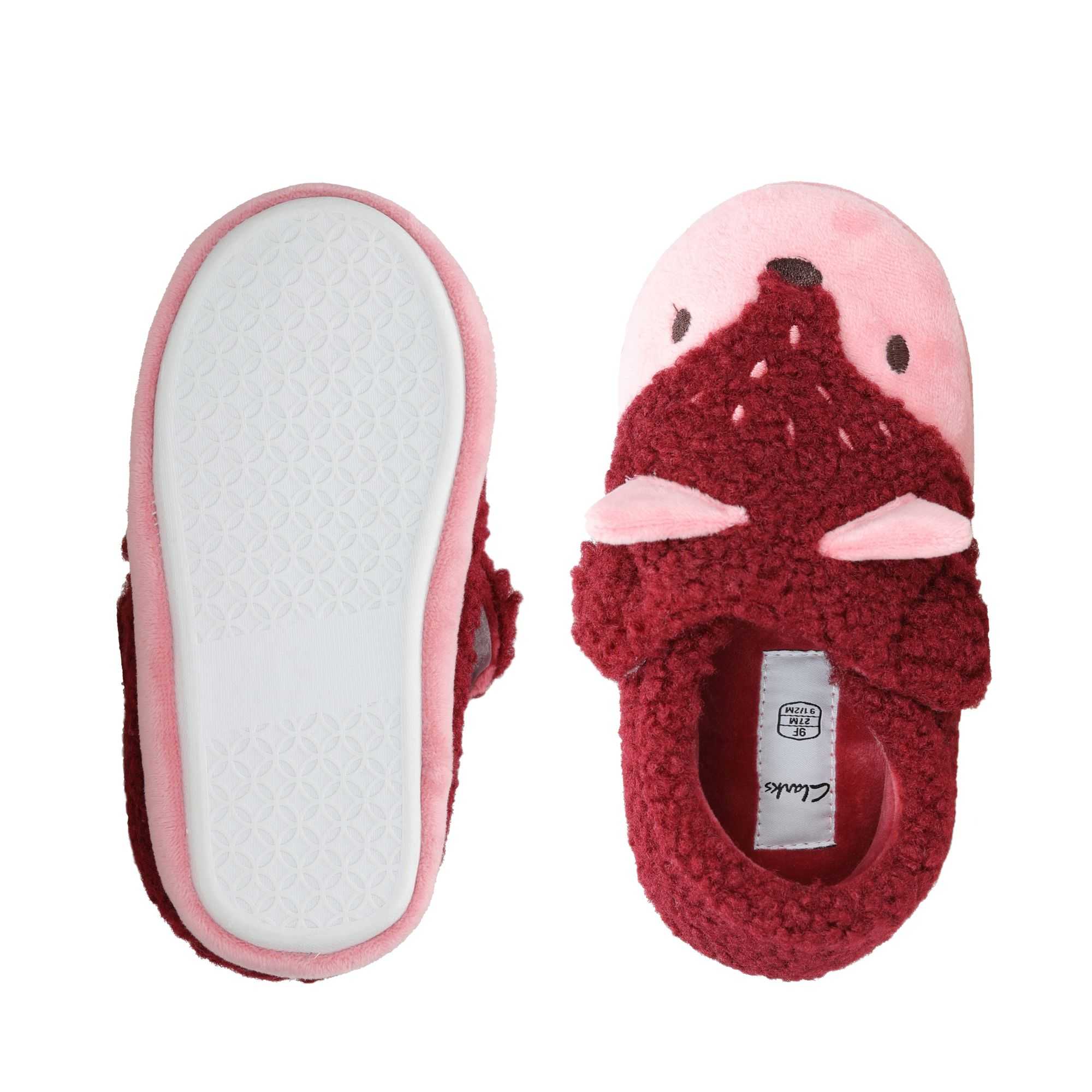 Pantofle Clarks Fluffy Snug Toddler Růžové | 32IRFZPYB