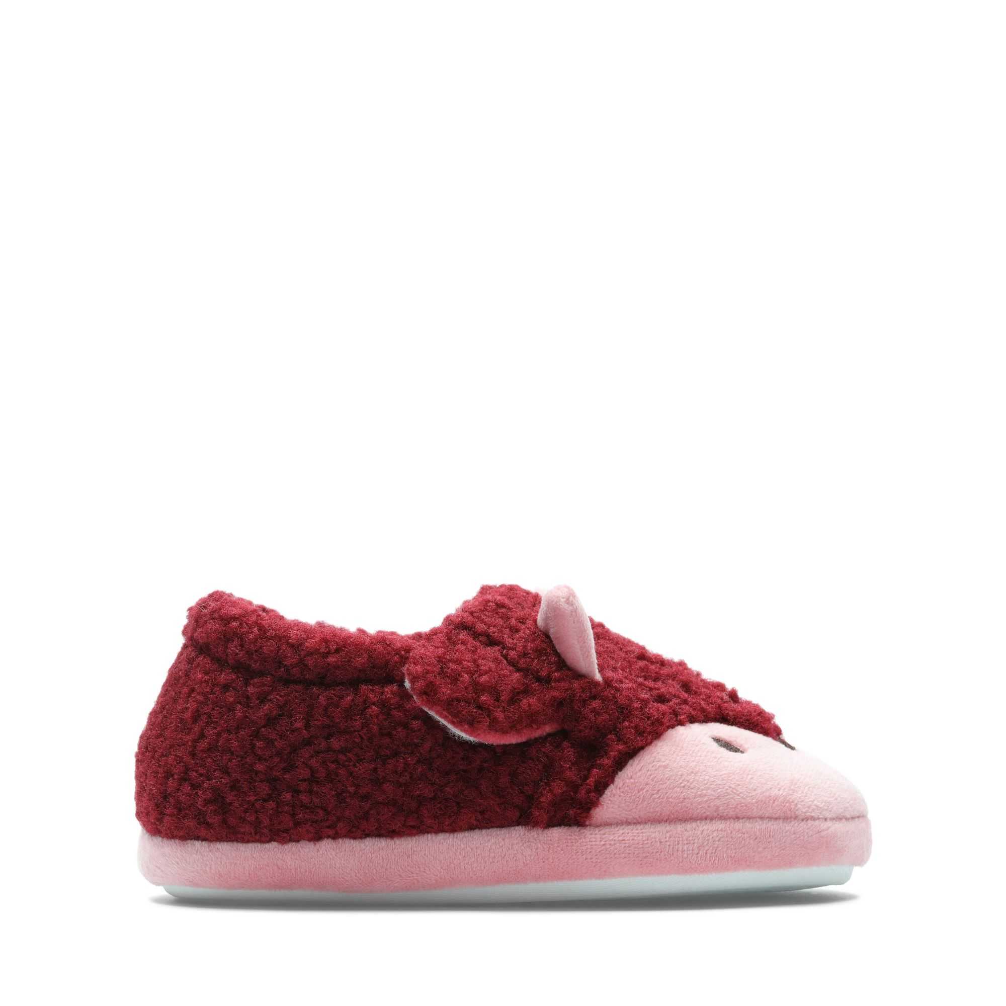 Pantofle Clarks Fluffy Snug Toddler Růžové | 32IRFZPYB