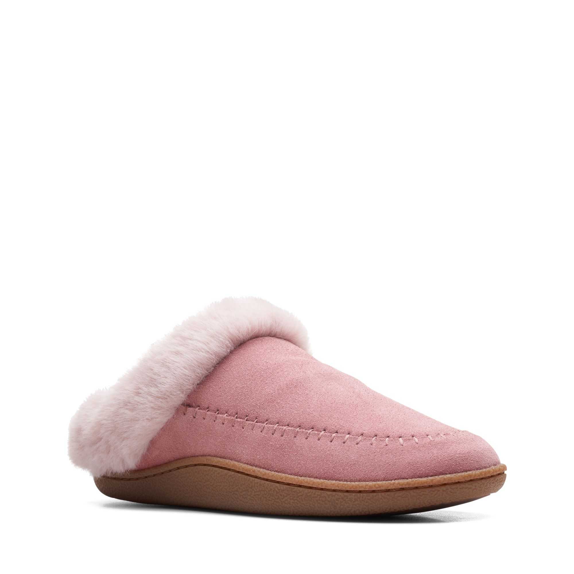 Pantofle Clarks Pilton Home Růžové | 54NDECARO