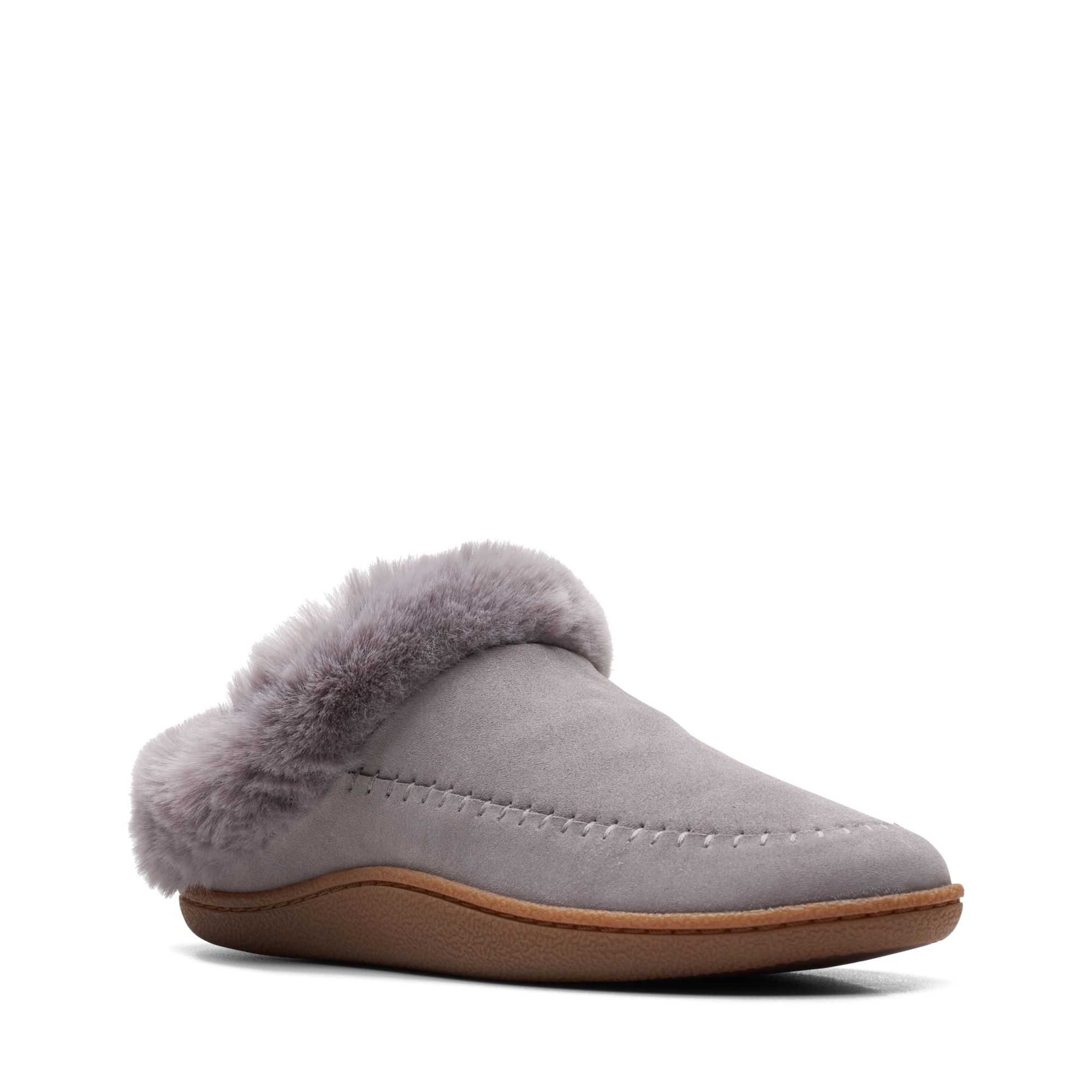 Pantofle Clarks Pilton Home Šedé | 61JTOWYCZ