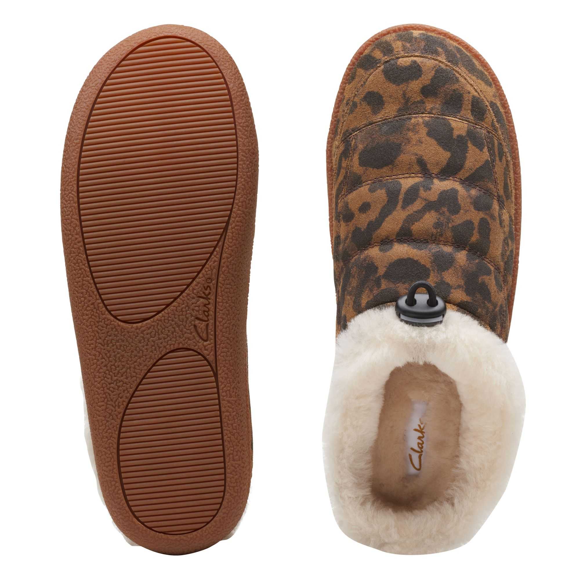 Pantofle Clarks Pilton Mule Leopard | 05DLCOWHK