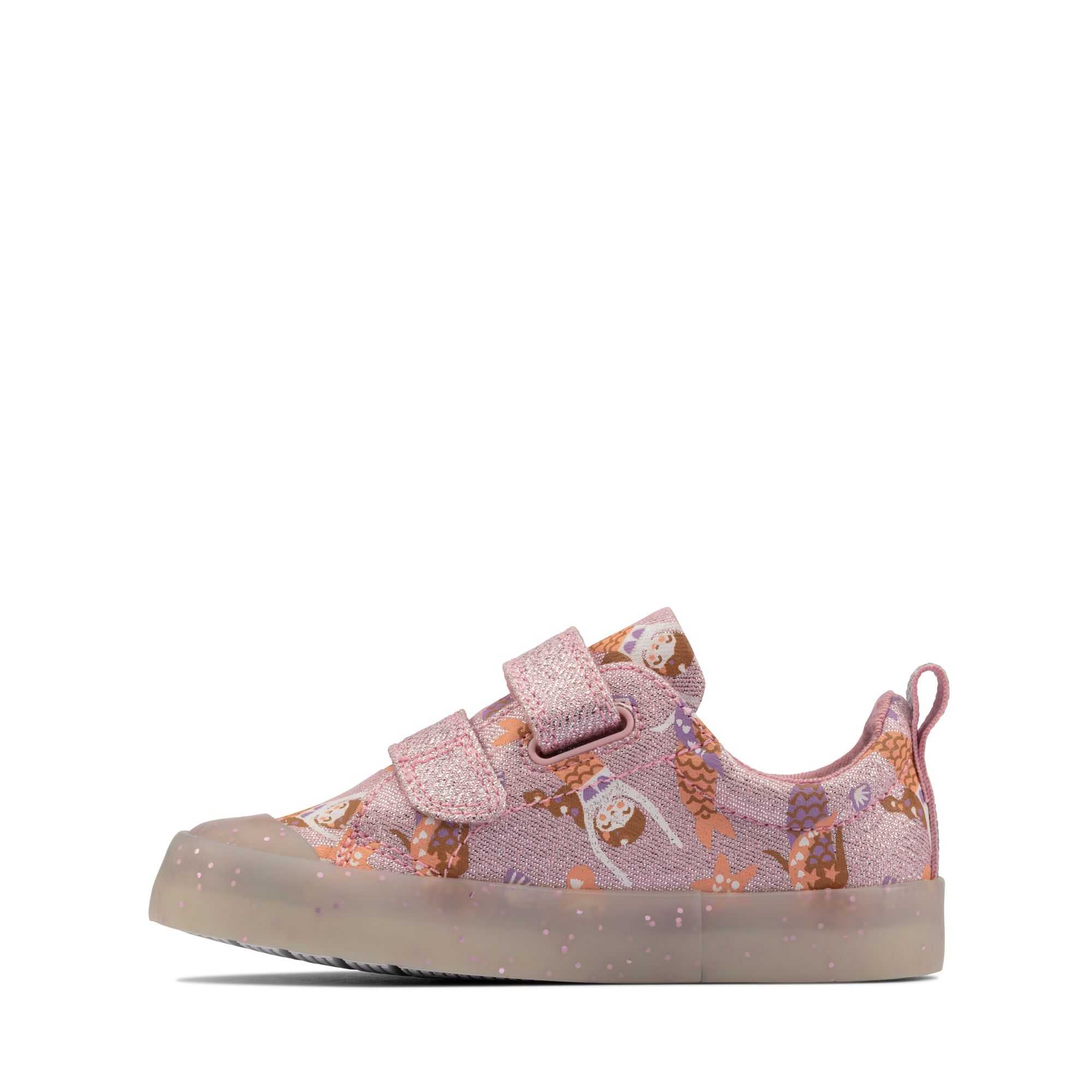 Plátěné Boty Clarks Foxing Print Toddler Růžové | 35ENDUPSM