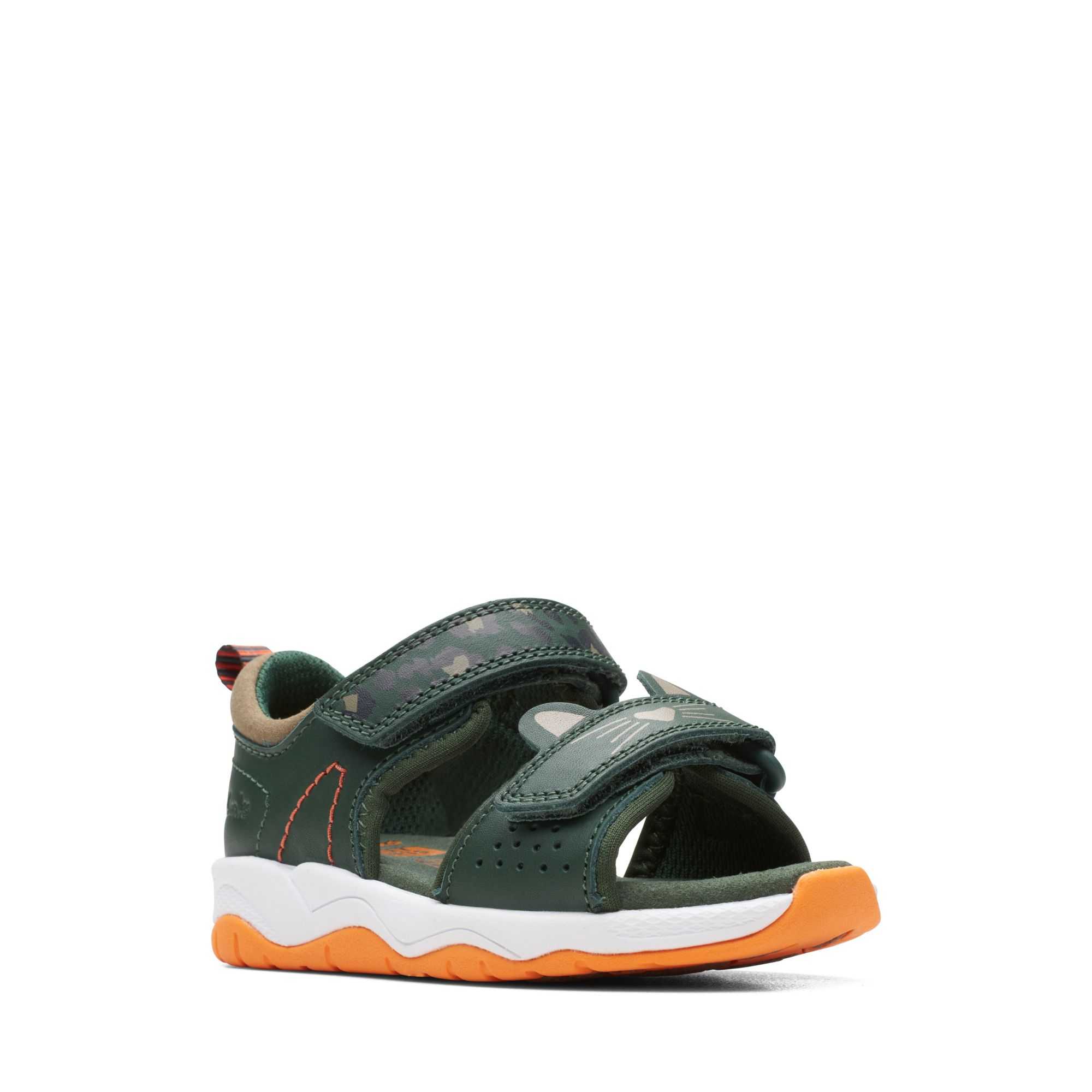 Sandály Clarks Clowder Print Toddler Hnědožlutý | 12LFWCMBZ