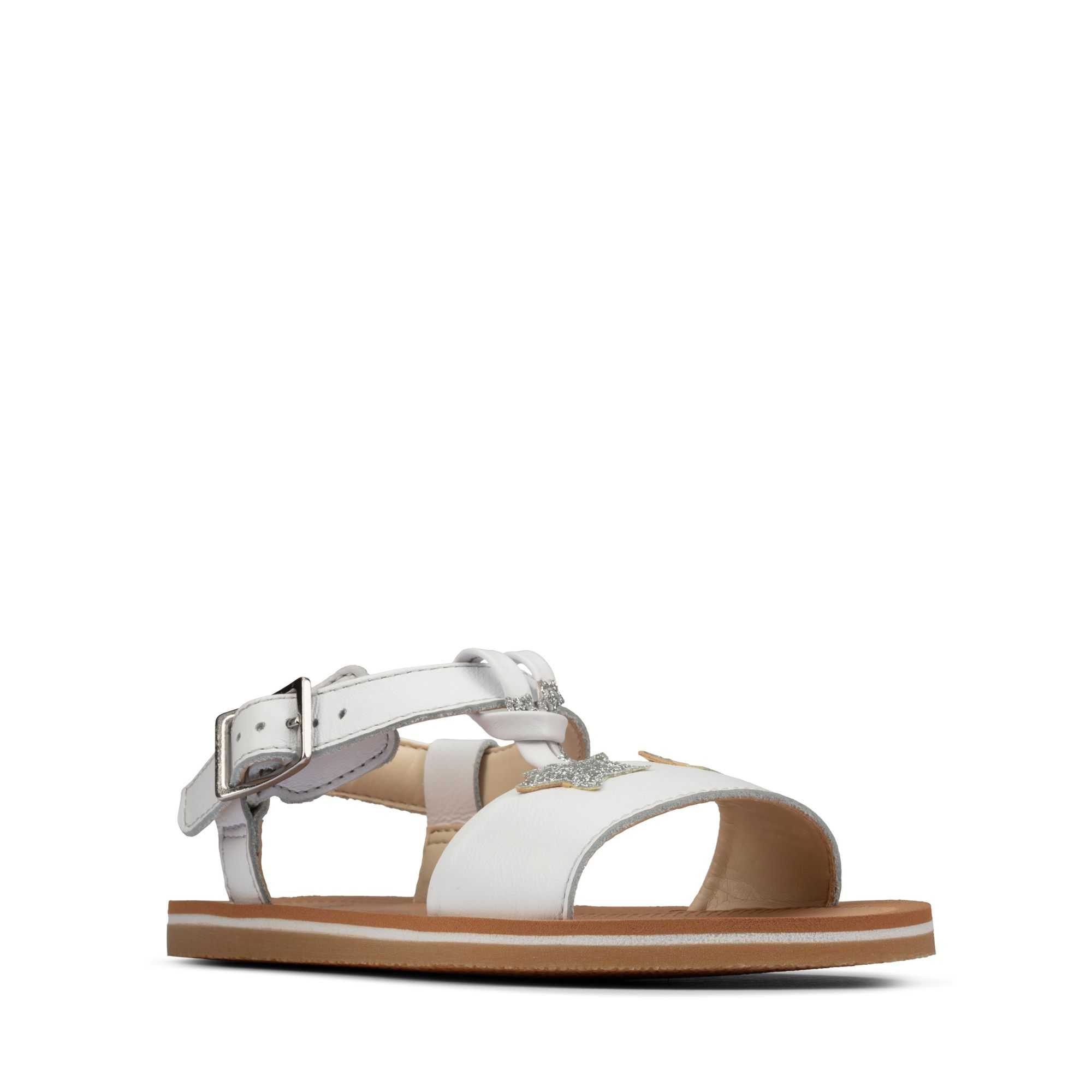 Sandály Clarks Finch Summer Toddler Bílé | 39UQOWCBX