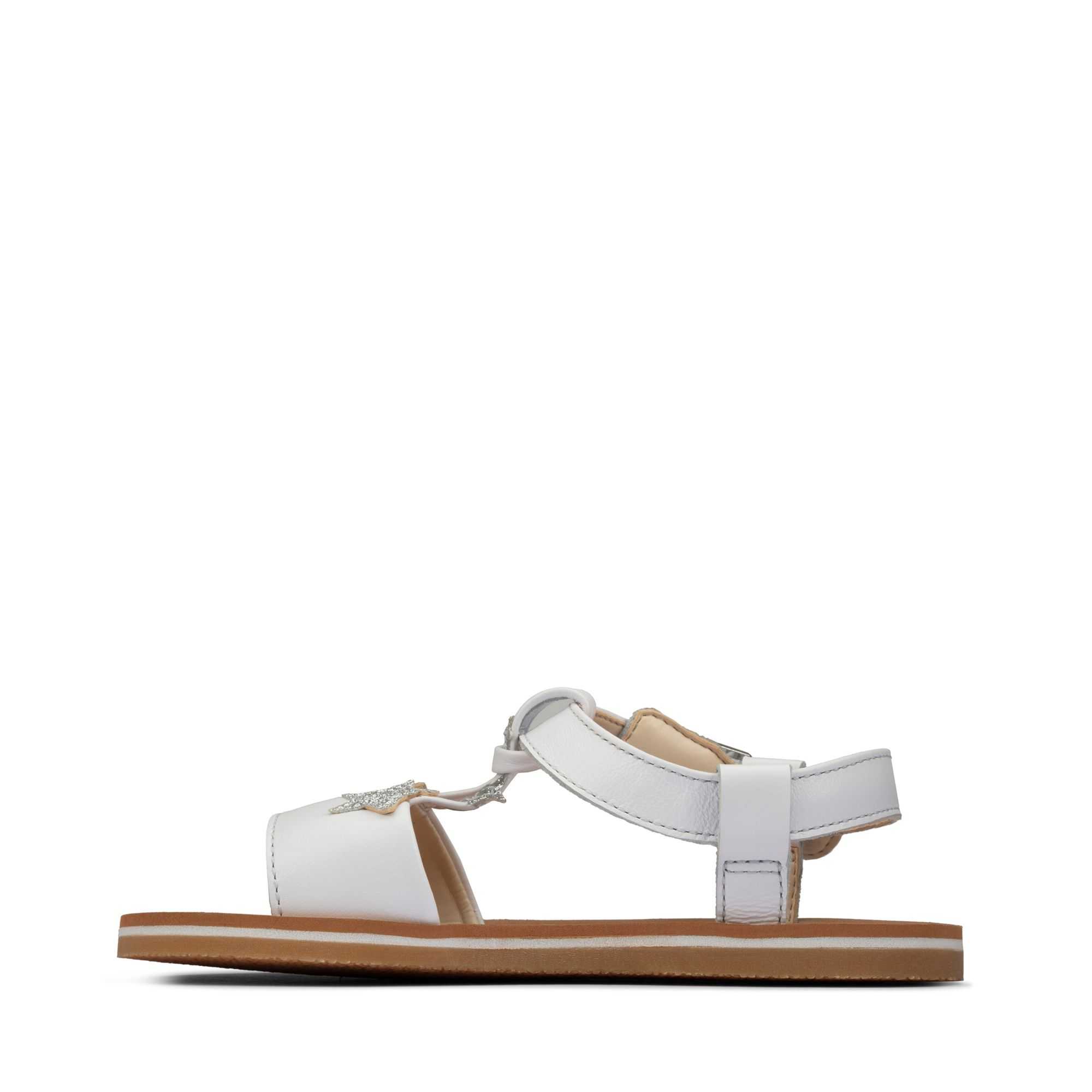 Sandály Clarks Finch Summer Toddler Bílé | 39UQOWCBX