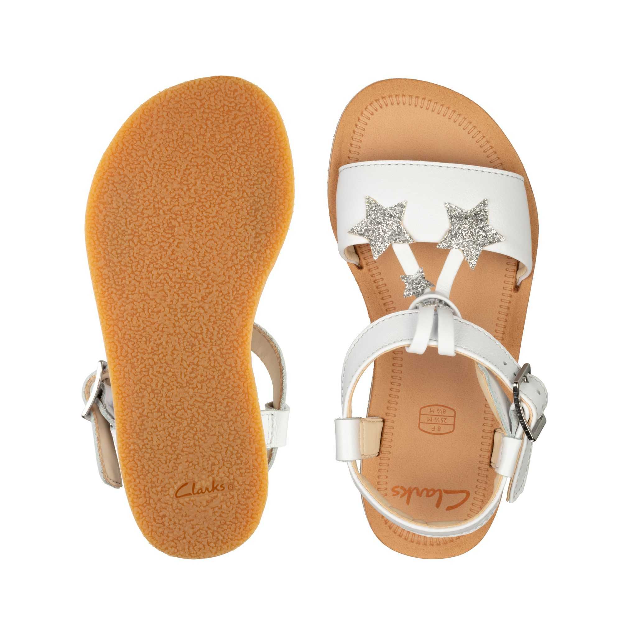 Sandály Clarks Finch Summer Toddler Bílé | 39UQOWCBX