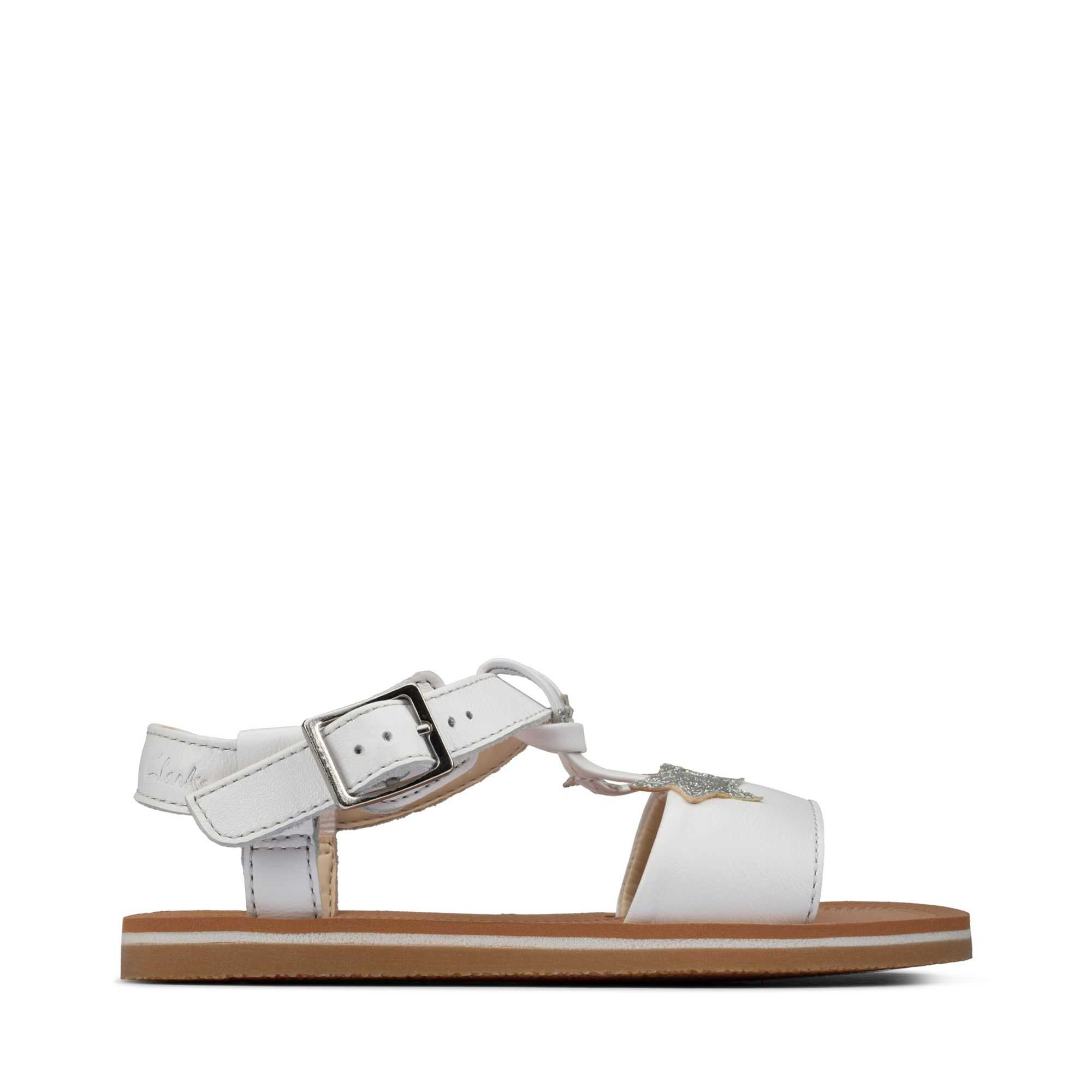 Sandály Clarks Finch Summer Toddler Bílé | 39UQOWCBX