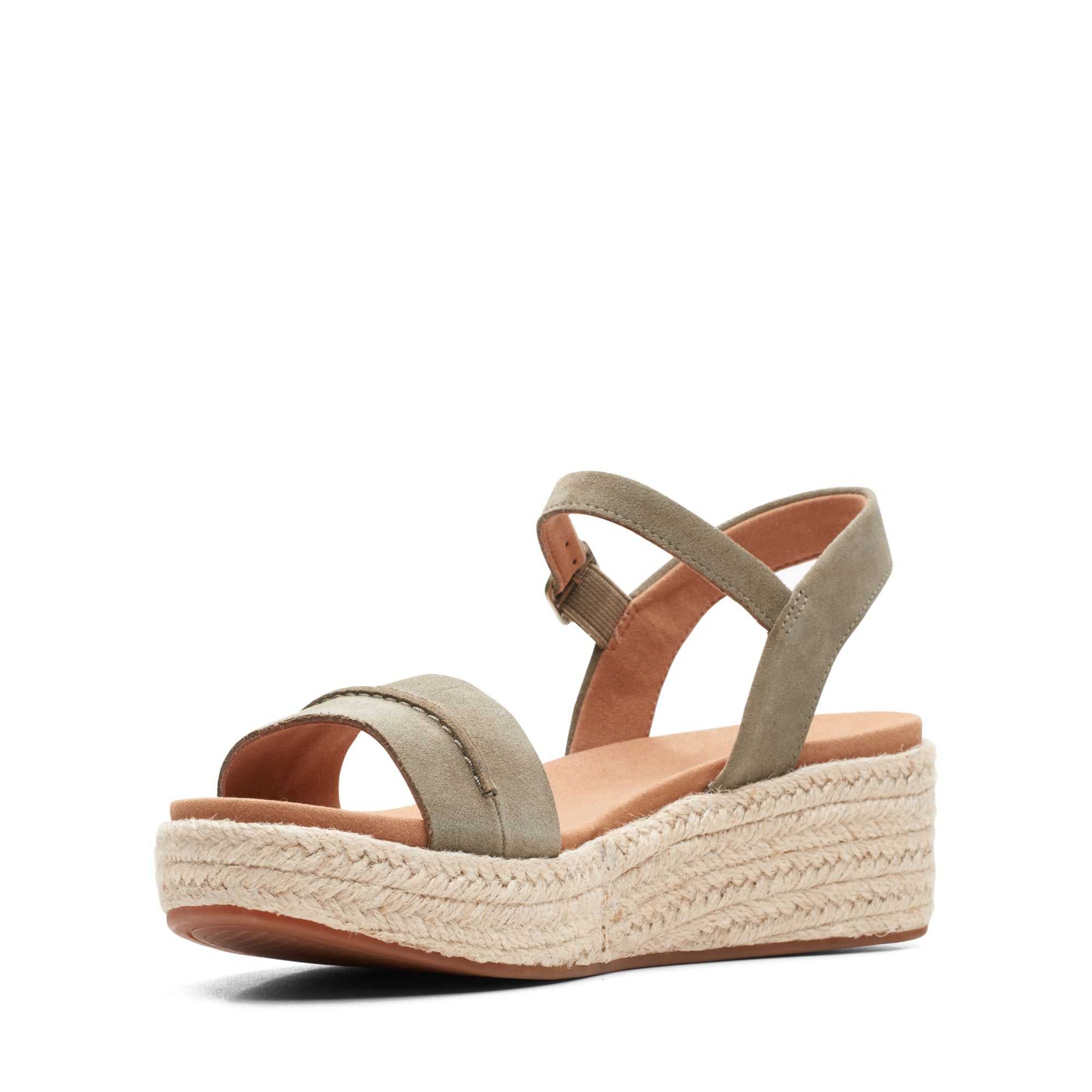 Sandály Clarks Kimmei Stitch Olivy Zelené | 95DYZTMUR