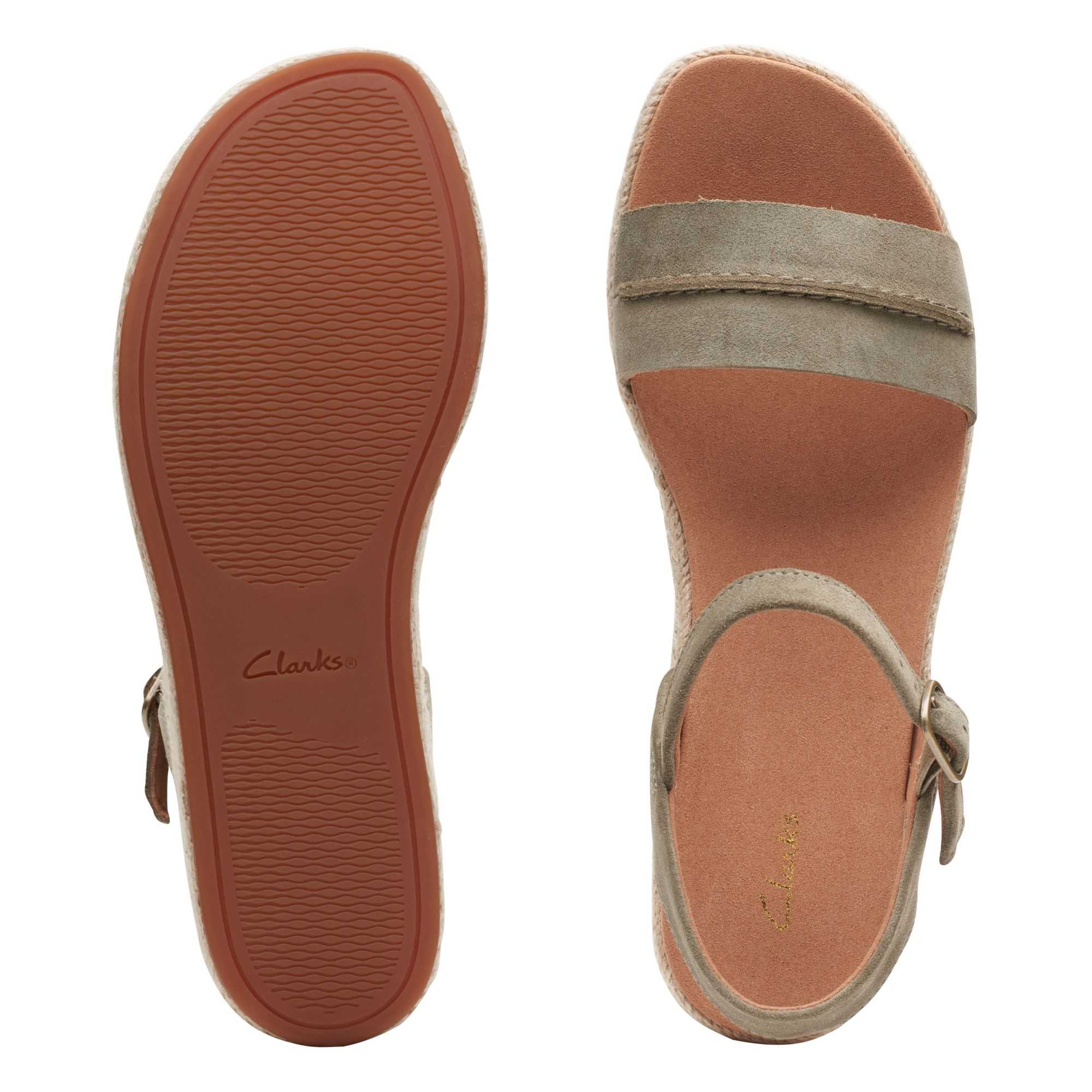 Sandály Clarks Kimmei Stitch Olivy Zelené | 95DYZTMUR