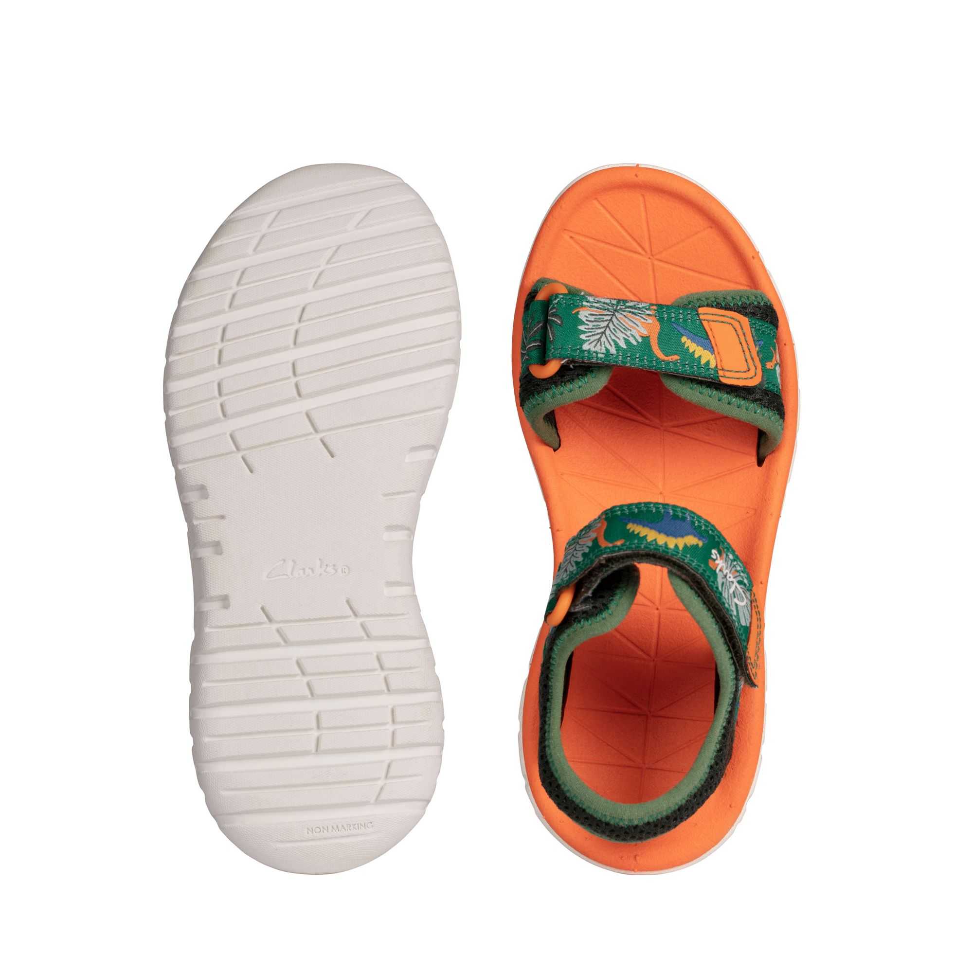 Sandály Clarks Surfing Tide Toddler Zelene | 52PCDRLYM