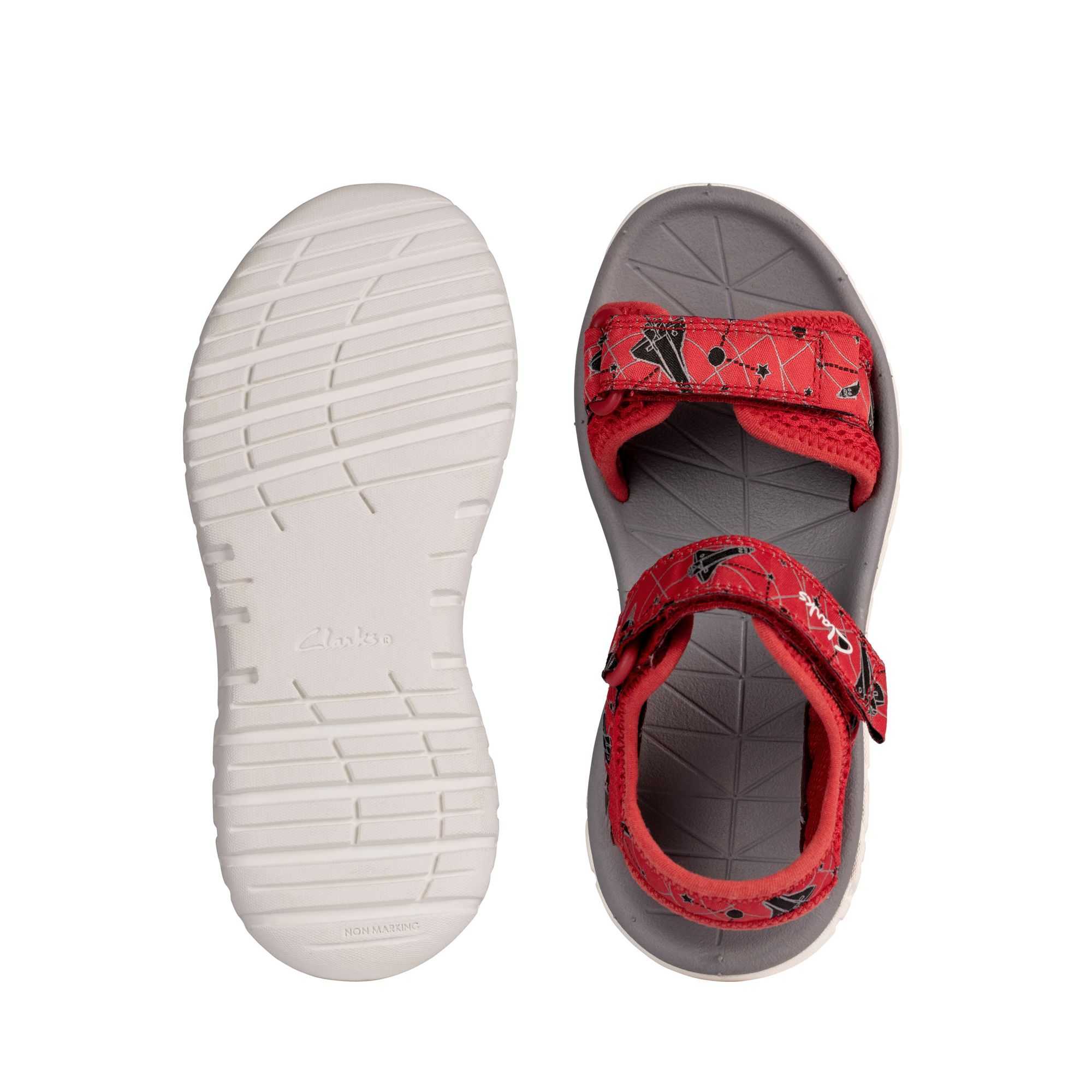 Sandály Clarks Surfing Tide Toddler Červené | 27JHADEXU