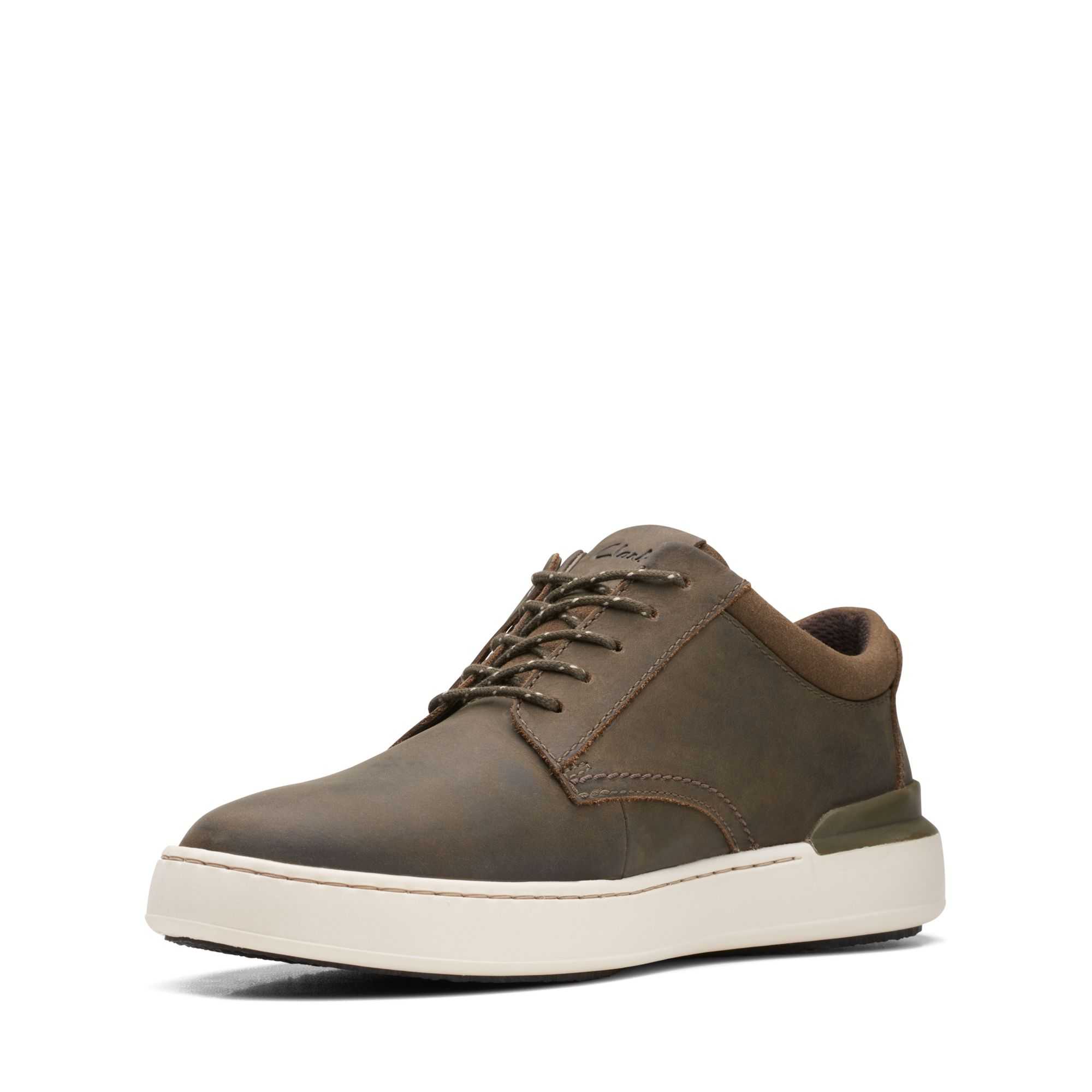 Sportovní Boty Clarks Court Lite Derby Olivy Zelené | 30GVJLTUB