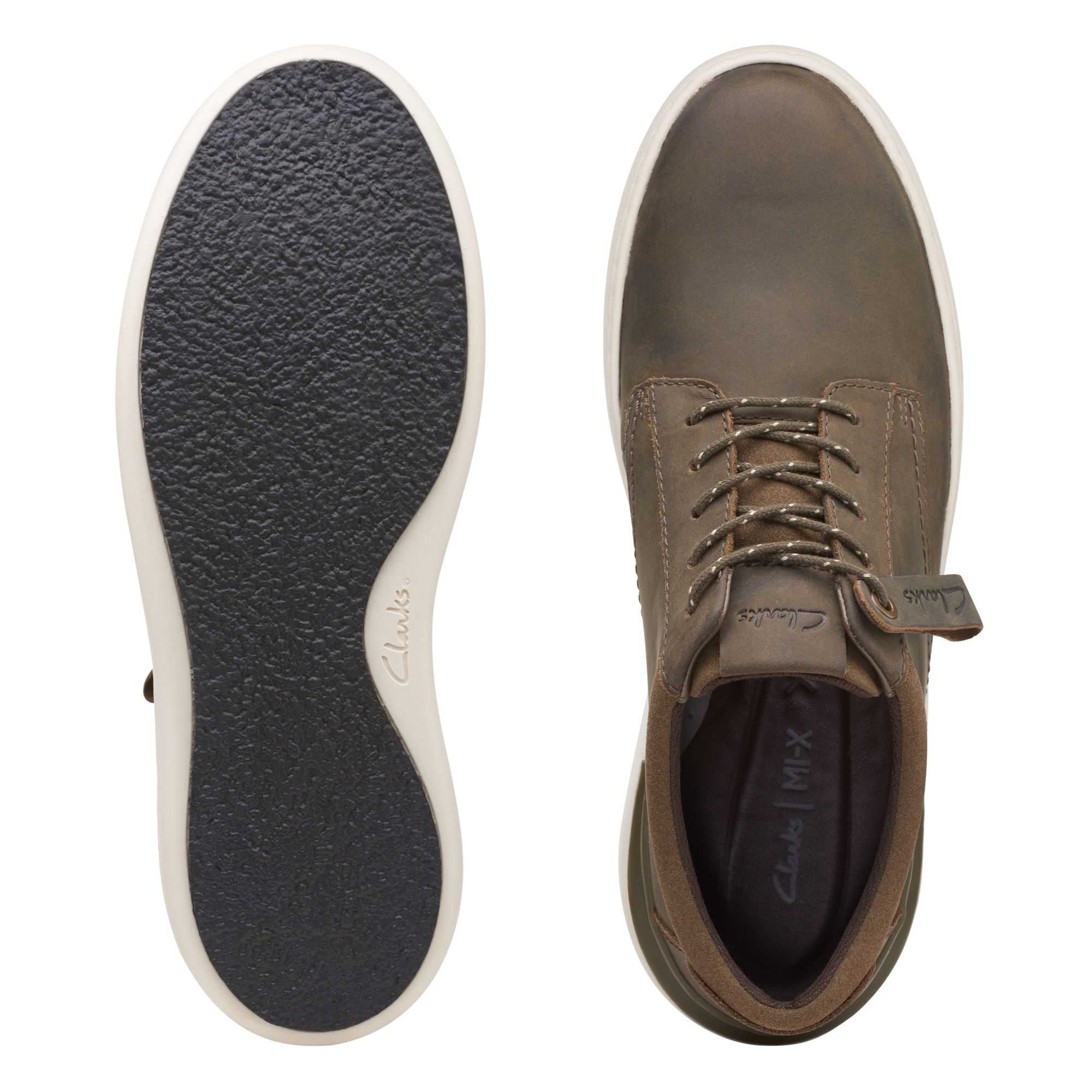 Sportovní Boty Clarks Court Lite Derby Olivy Zelené | 30GVJLTUB